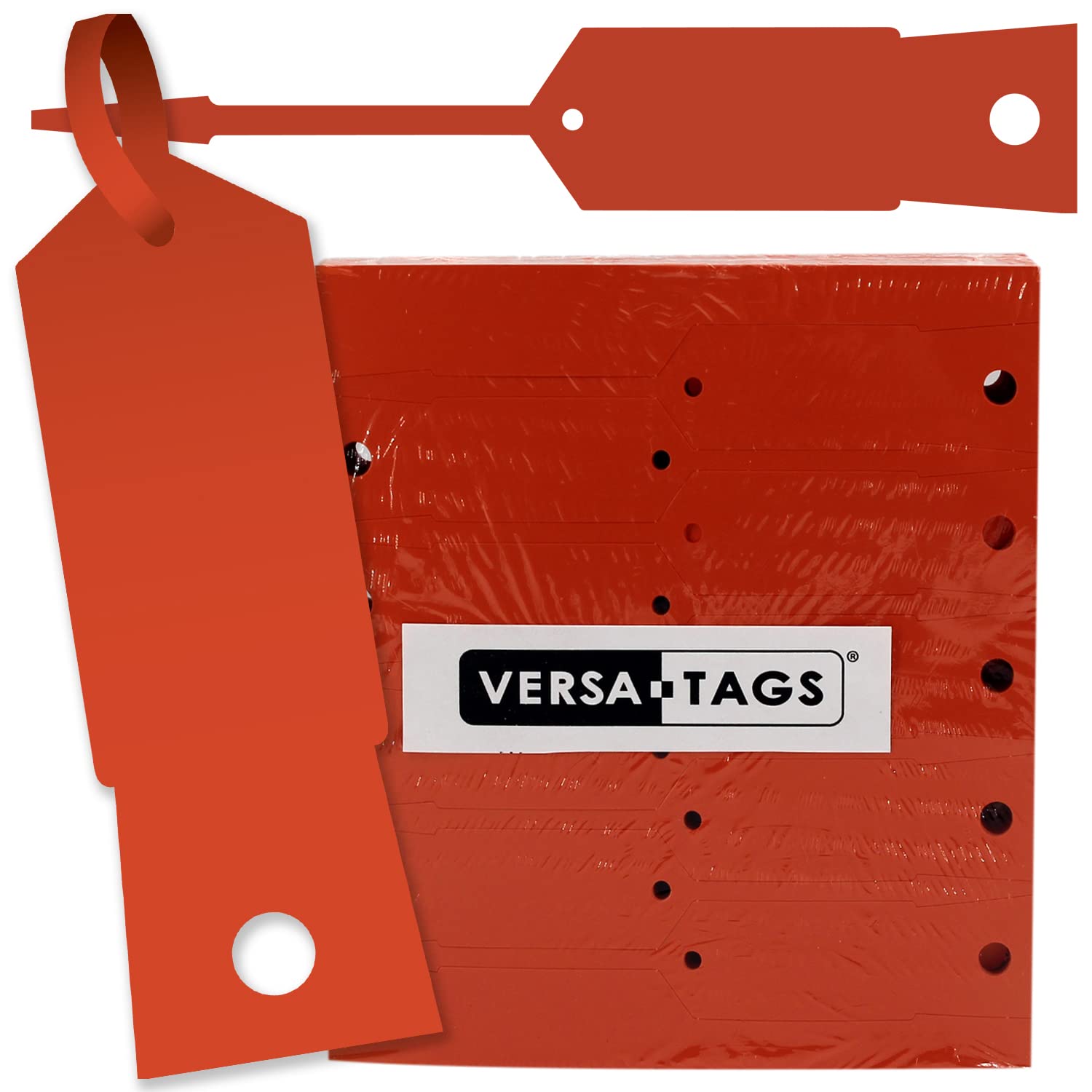 Self Locking Key Tags - Orange (1000/Box) | Durable Key ID Tags for Home, Office & Travel | Secure Key Organization Solution