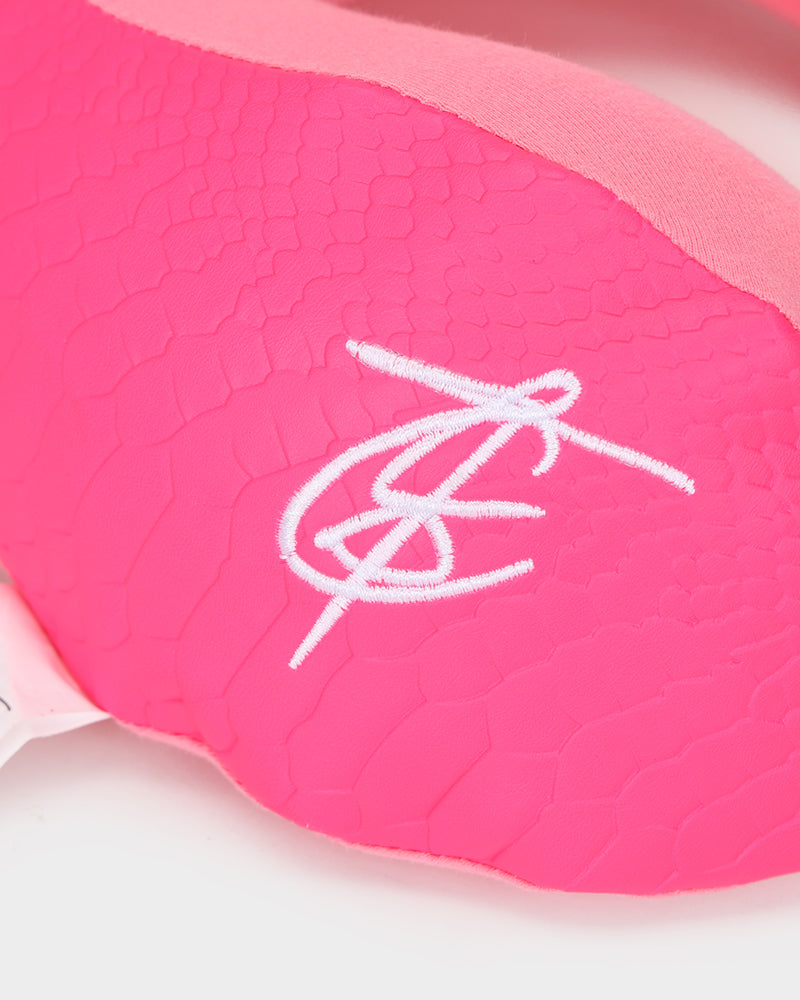 Apollo 1 Neck Pillow & Sleep Mask Set - Soft Travel Pillow for Airplane, Car & Office - Comfortable Eye Mask for Sleeping - Neon Pink - Perfect for Long Flights & Naps