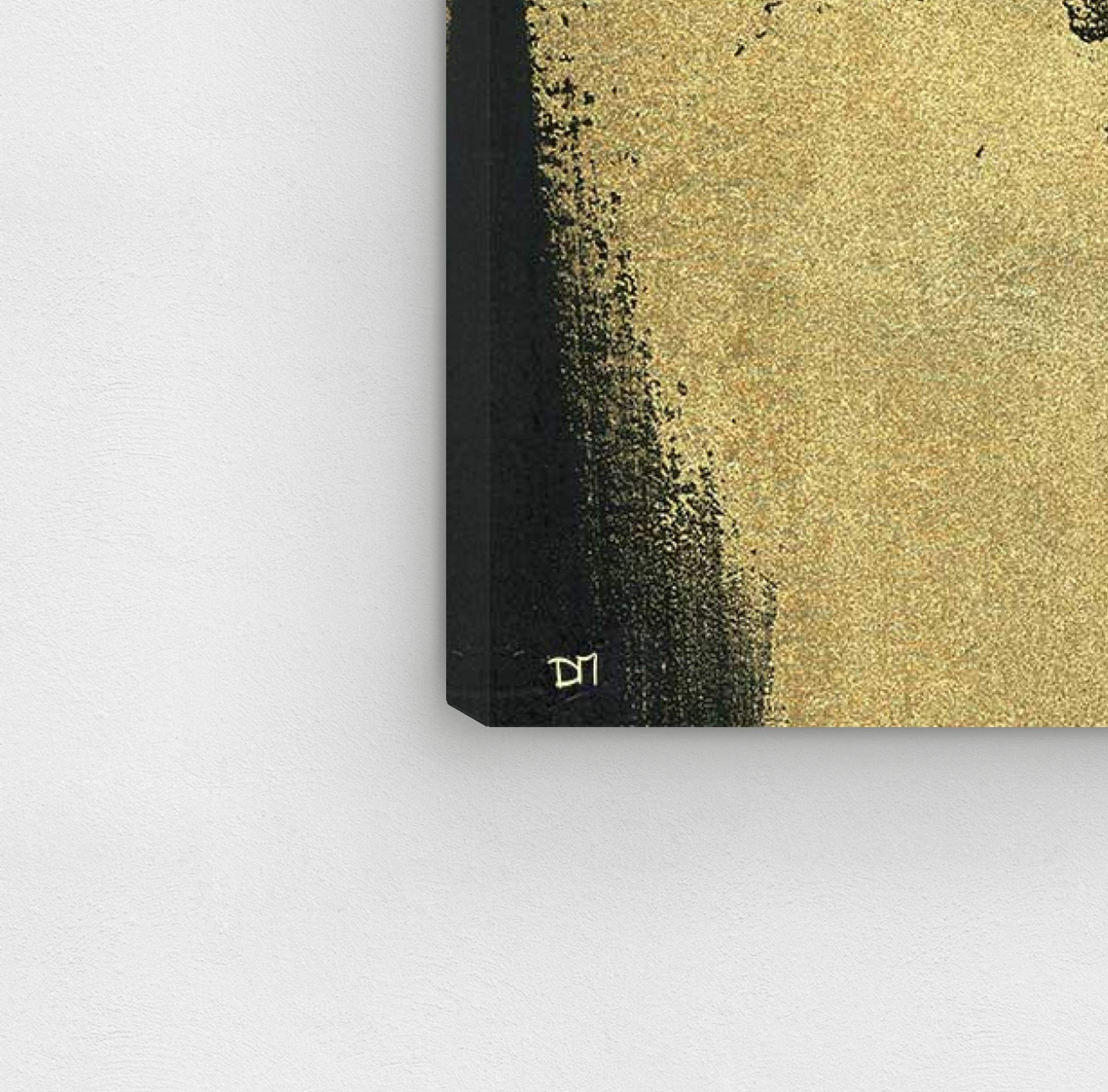Oliver Gal Artist Co. 'Nuit Elegance' Abstract Wall Art Canvas Print - 20x20 Inches Gold & Black Modern Home Decor for Living Room, Bedroom & Office