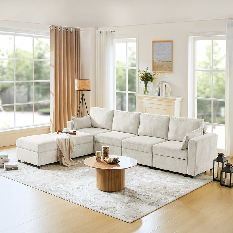 Amando Soft Storage Sectional Sofa - Modern L-Shaped Couch with Hidden Storage | Perfect for Small Spaces, Living Room & Apartment | Comfortable & Stylish Home Furniture