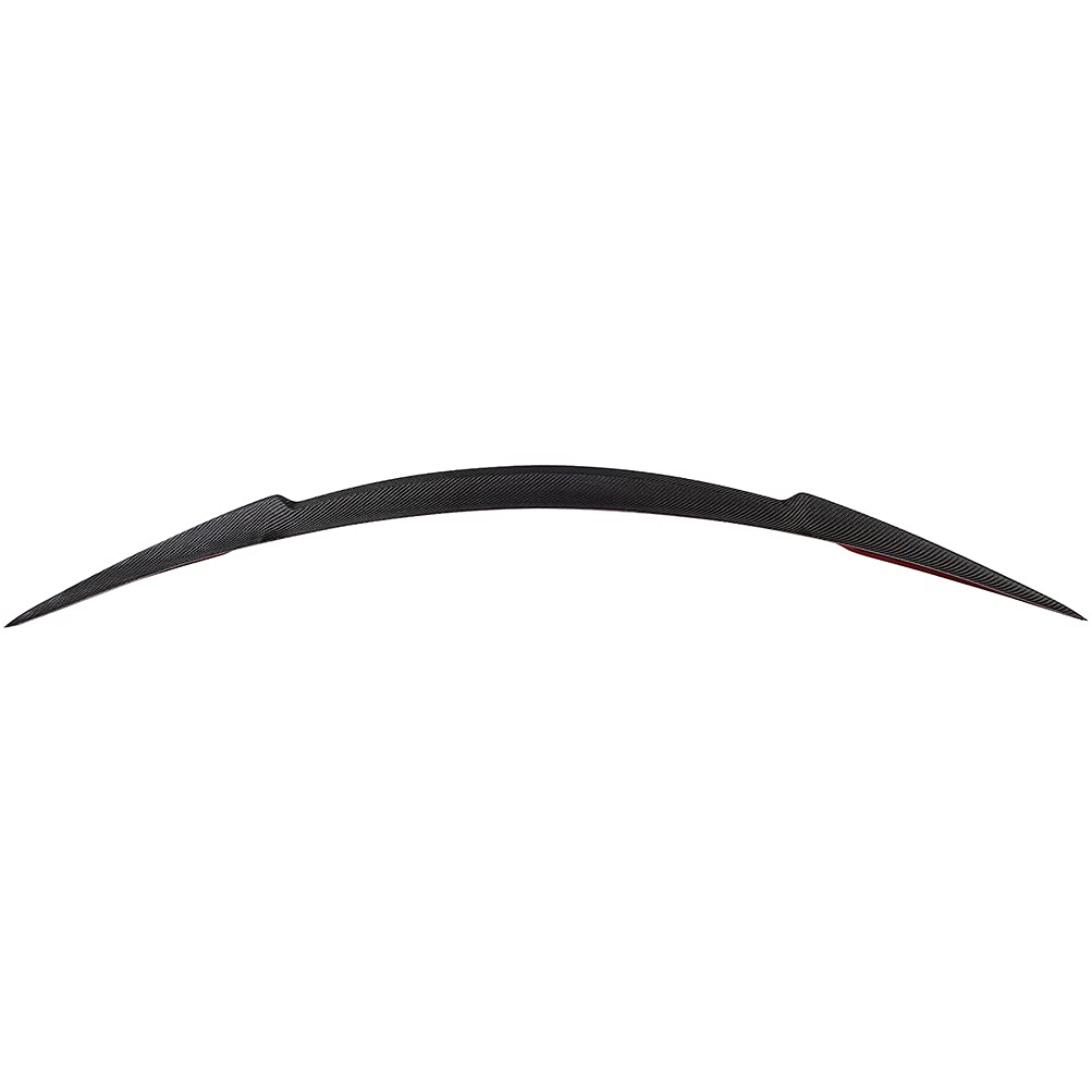 Carbon Fiber Rear Trunk Lip Spoiler for 2014-2020 Models - Glossy Black Boot Wing Tail Deck Spoiler | Enhance Style & Aerodynamics for Sedans & Coupes
