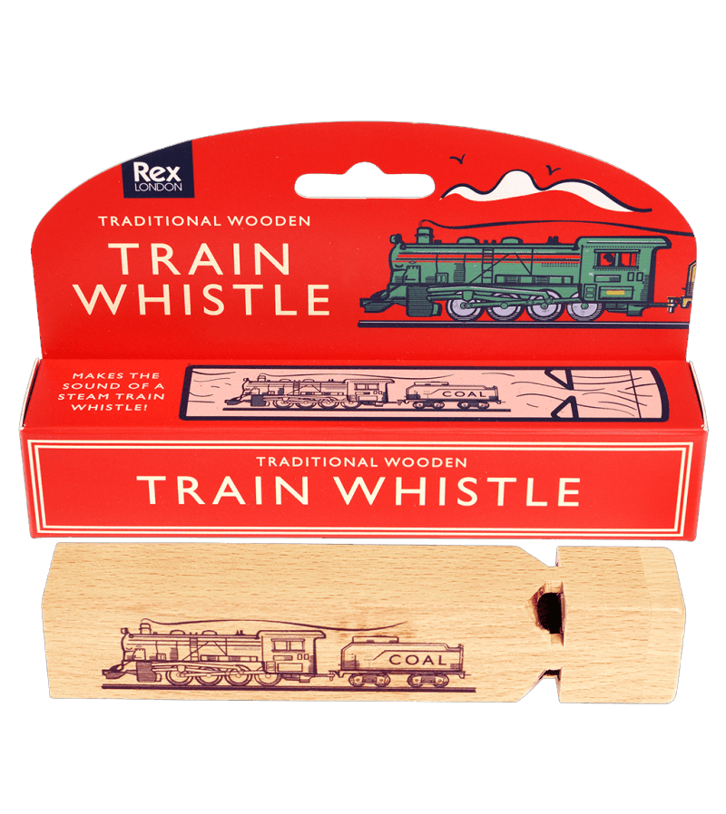 Wooden Train Whistle - Classic Kids Toy for Pretend Play & Outdoor Activities - Perfect for Train Enthusiasts, Birthday Gifts & Party Favors