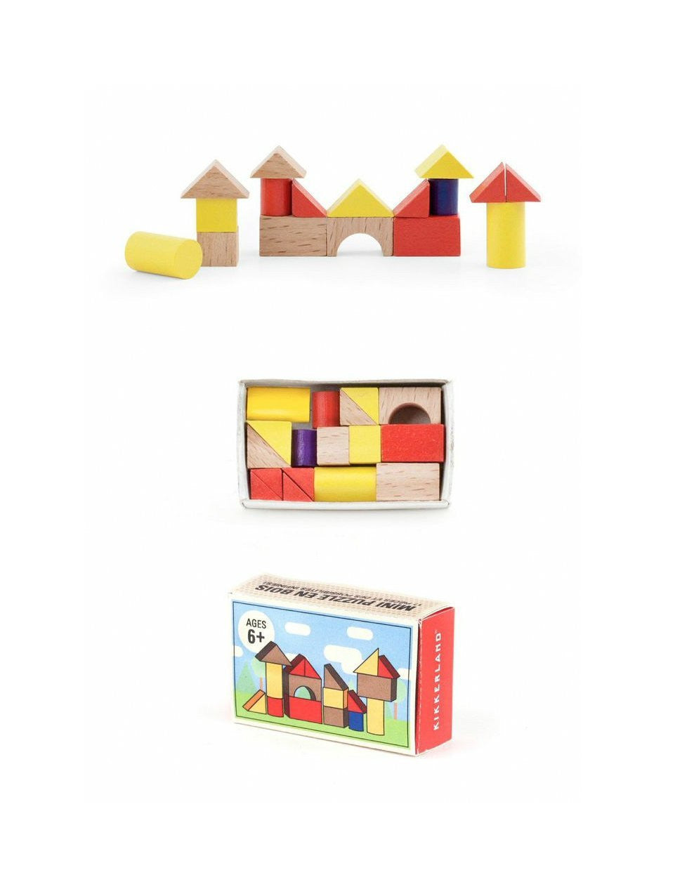 Kikkerland Puzzle Matchbox House - Miniature Wooden Puzzle Toy for Adults & Kids - Perfect for Travel, Gifts & Brain Teaser Games