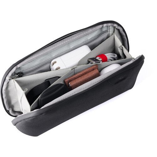Peak Design Tech Pouch Small Midnight - Compact Tech Organizer for Travel, Work & Everyday Use - Water-Resistant Electronics Accessories Case for Cables, Chargers & Small Gadgets