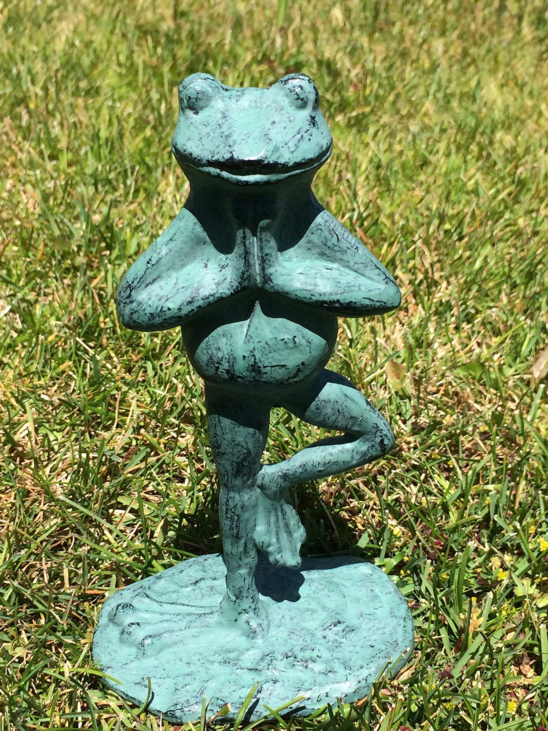 Standing Yoga Frog Statue - Handmade Zen Décor for Home & Office | Perfect for Yoga Studios, Meditation Spaces & Gift Giving