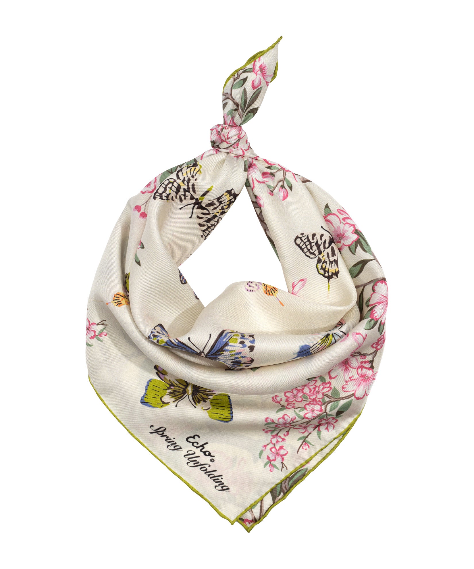Spring Unfolding 23 Silk Bandana - Premium Fashion Scarf for Women & Men - Elegant Accessory for Outfits, Parties & Travel | Soft & Breathable Silk Material