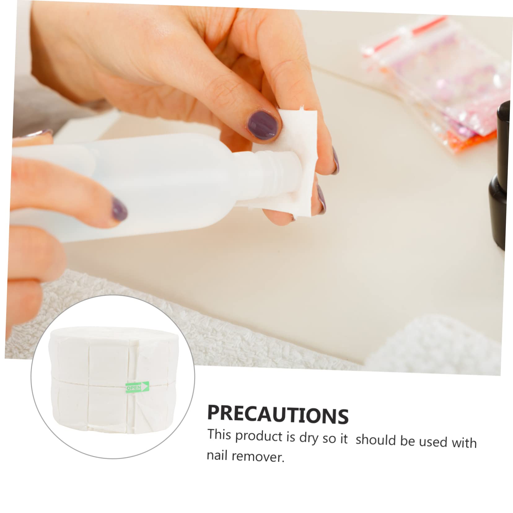 Premium 500pcs Minkissy Dust-Free Nail Pads Roll | Gentle Nail Polish & Gel Remover Wipes | Lint-Free Nail Cleaning Pads for Salon & Home Manicure | Perfect for Nail Prep, Polish Removal & Cuticle Care