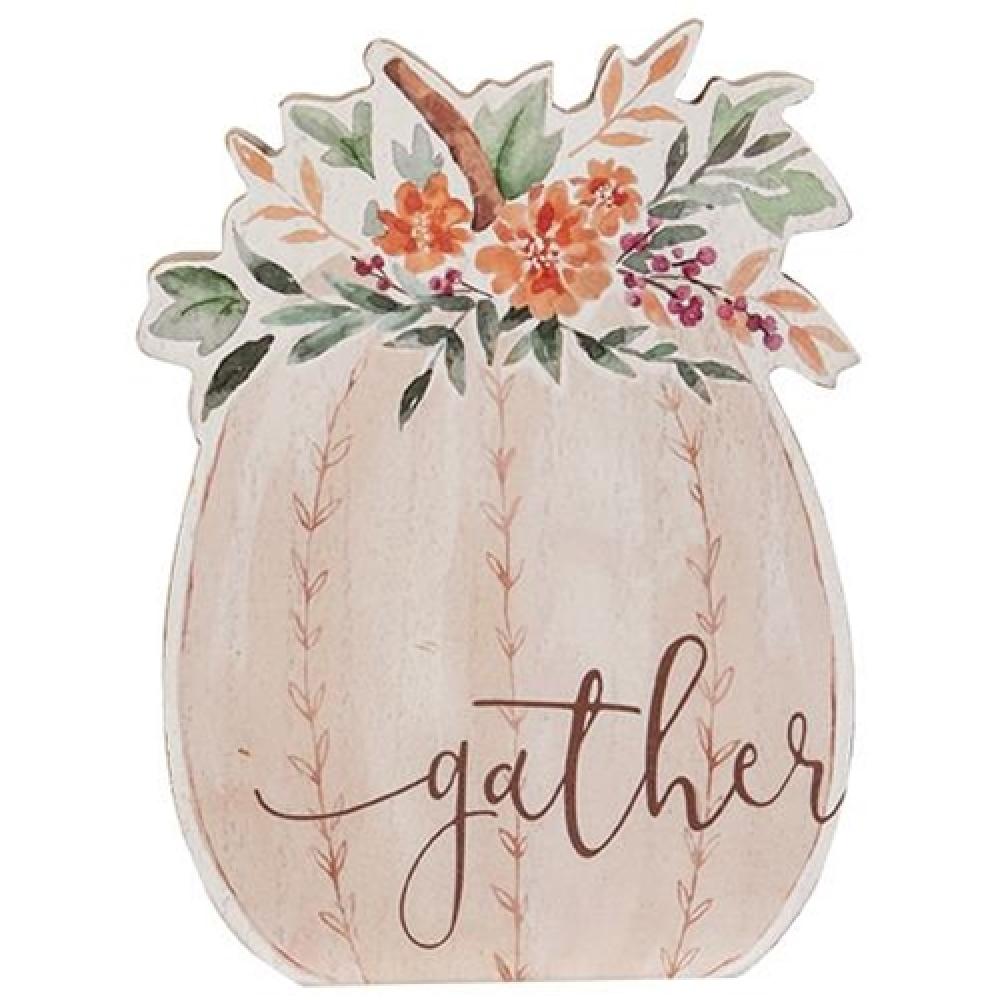 Chunky Watercolor Pumpkin Sitter - Fall Home Decor for Thanksgiving & Halloween - Perfect for Table Centerpiece, Mantel Display, and Seasonal Decorations
