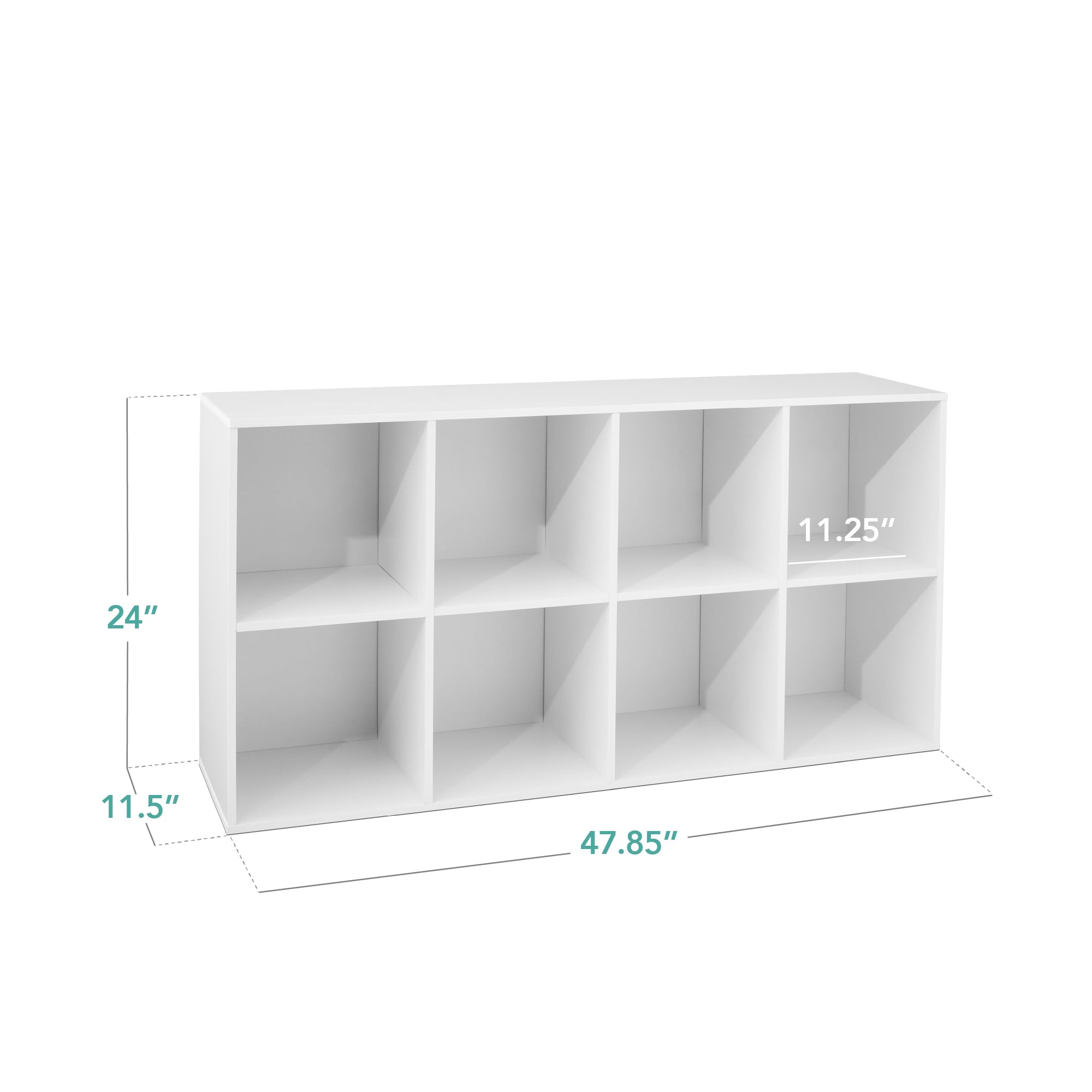 Best Choice Products 8-Cube Storage Organizer Shelf - 11 Inch Cubes, Customizable Bookcase with 3 Removable Back Panels - White - Perfect for Living Room, Bedroom, Office & Kids Room Organization