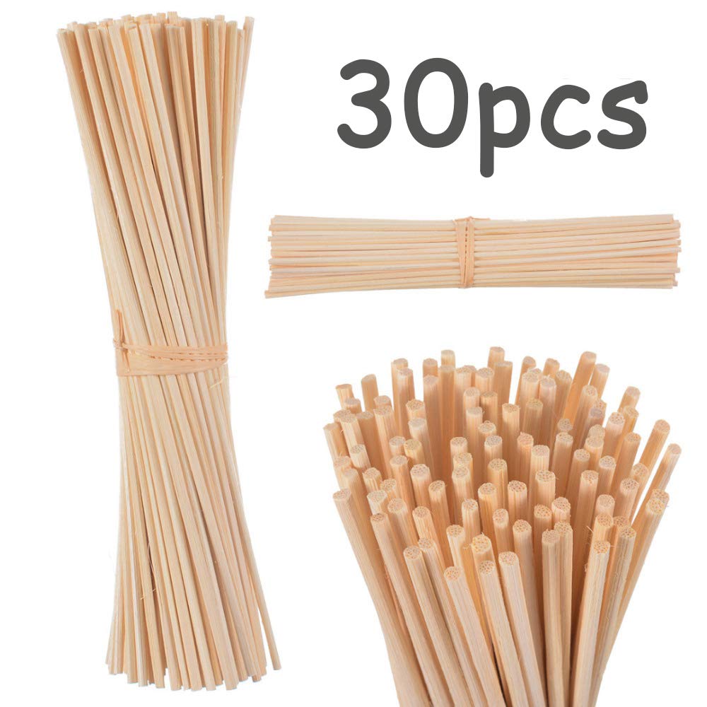 30PCS Natural Rattan Reed Sticks for Essential Oil Diffuser - Aromatherapy Home Decor, Bathroom Air Freshener Accessories - Perfect for Relaxation, Spa & Yoga Rooms