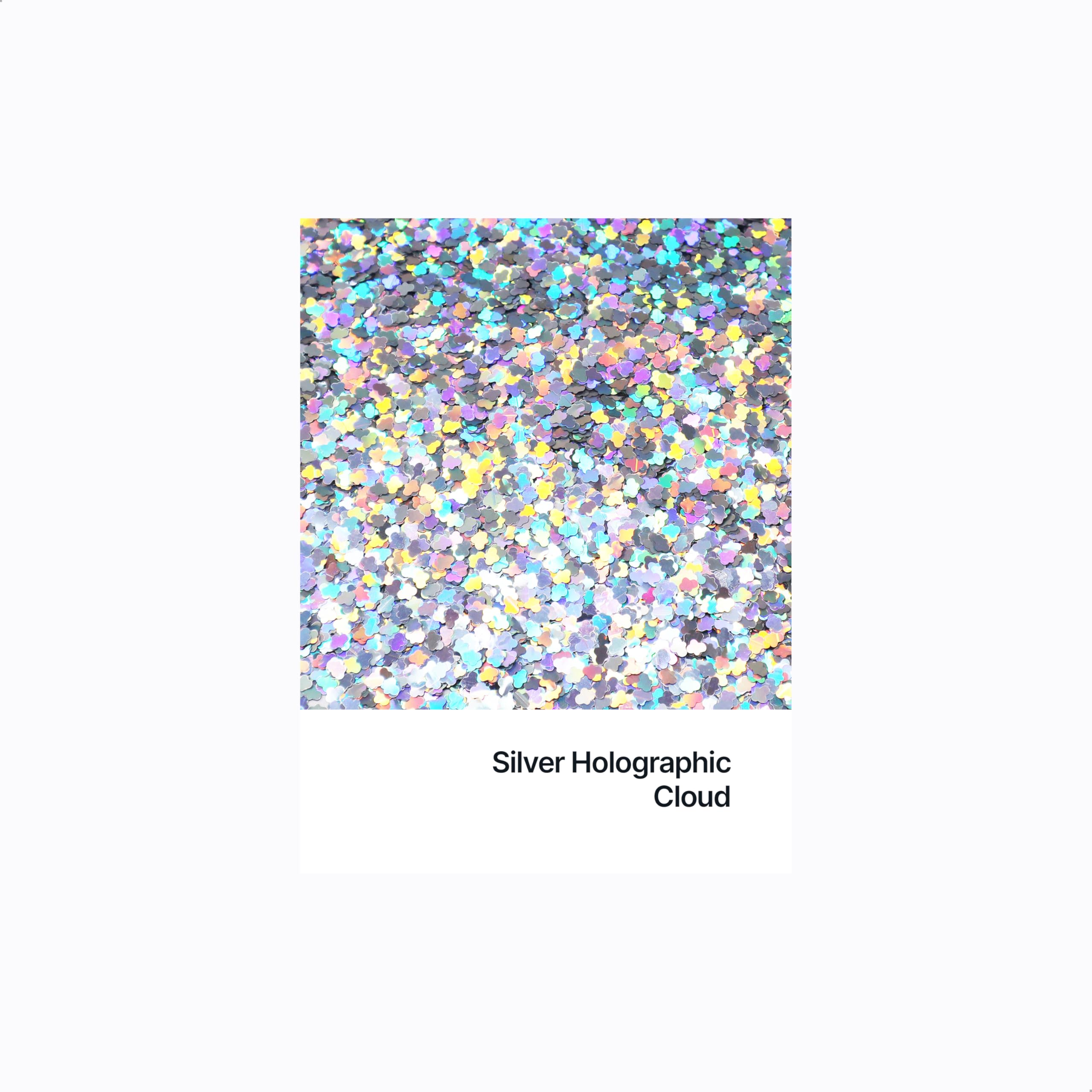 Hemway Premium Holographic Silver Glitter - 1/8