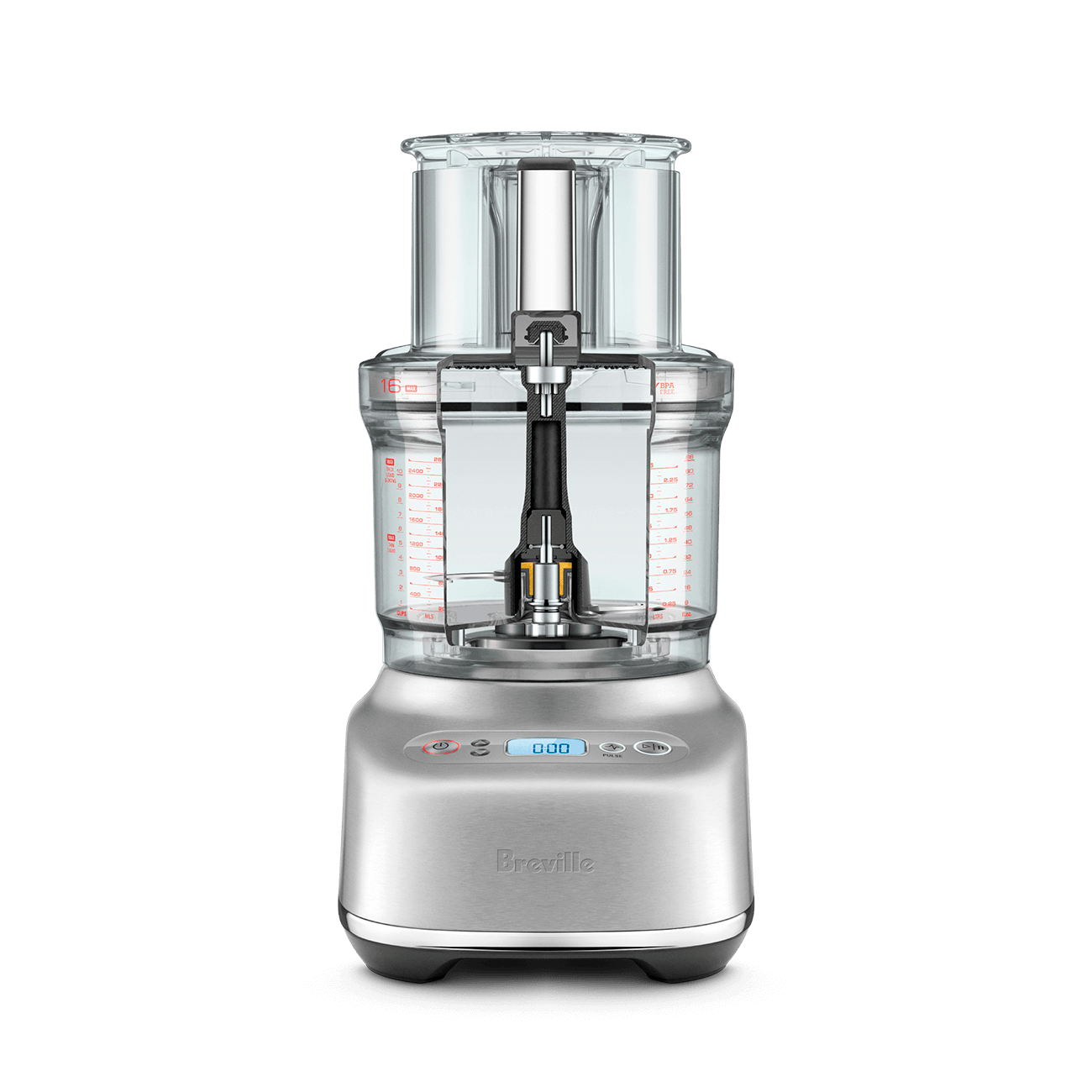 Breville Paradice 16 Cup Food Processor with Stainless Steel Bowl - Powerful Kitchen Appliance for Chopping, Slicing & Shredding - Perfect for Meal Prep, Baking & Large Family Cooking