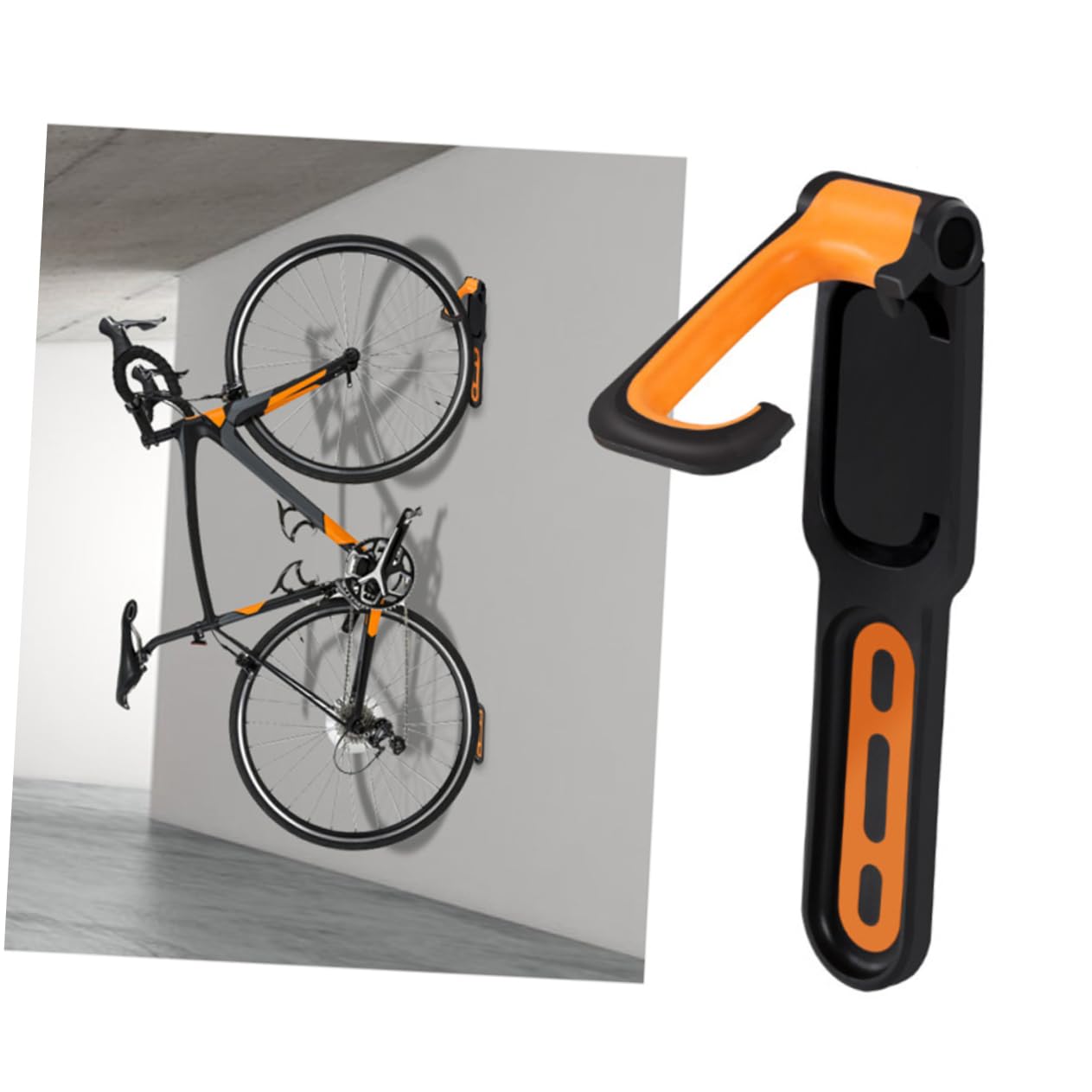 Happyyami 2-Pack Wall Mounted Bike Hooks - Heavy Duty Clothes Hanger Storage for Jackets, Hats & Bags - Perfect for Garage, Bedroom & Entryway Organization