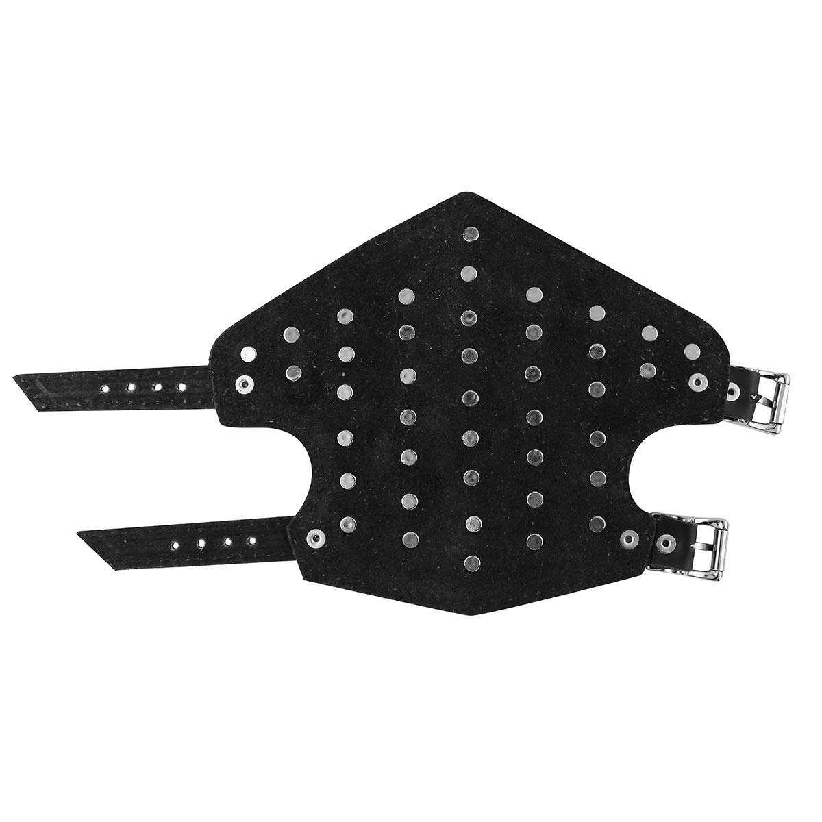 FEESHOW Unisex Faux Leather Metal Spikes Gauntlet Wristband - Gothic Punk Armor Cuff for Medieval Cosplay, Motorcycle Protection & Fashion Accessories