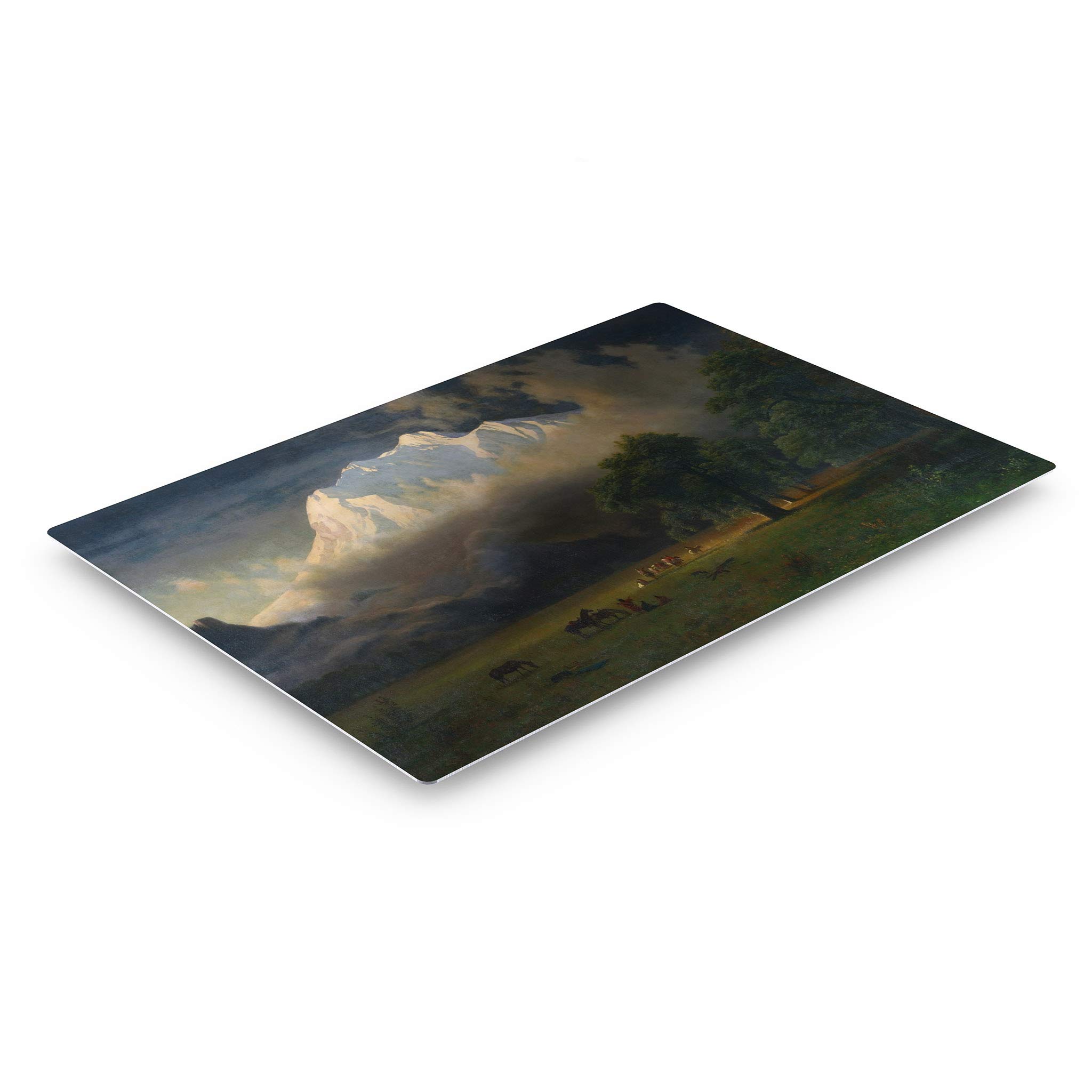 Albert Bierstadt Mount Adams Washington Classic Art Metal Wall Print - 16x24 Oil Painting Reproduction Home Decor - Ready to Hang Made in USA | Living Room, Bedroom, Office Wall Art