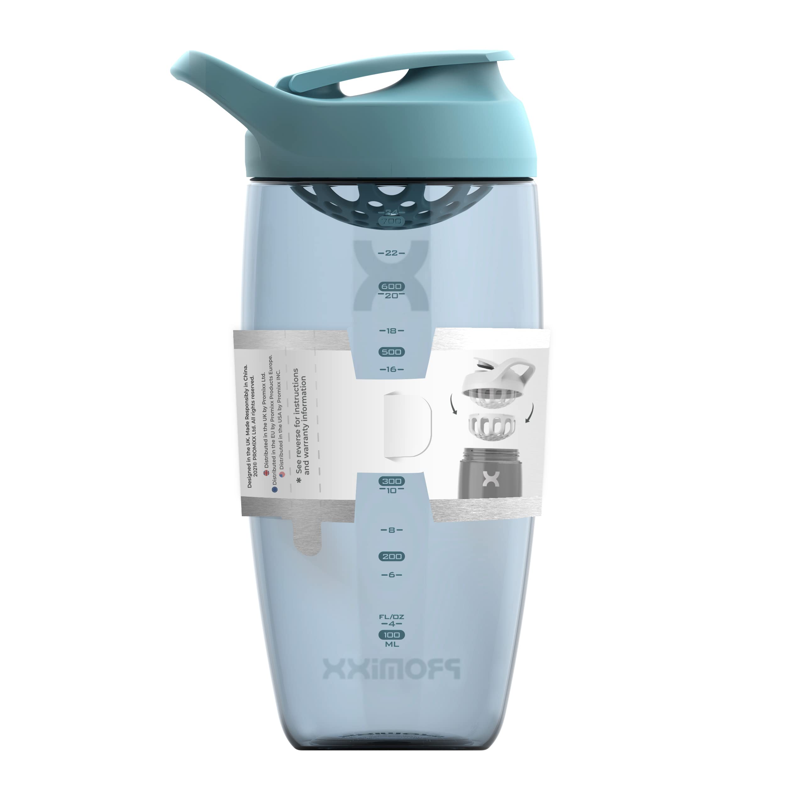 Promixx PURSUIT Protein Shaker Bottle - Premium BPA-Free Sports Water Bottle for Protein Powder, Pre-Workout & Meal Replacement Shakes - Leakproof, Easy to Clean Gym Shaker Cup - Perfect for Bodybuilding, Fitness & Post-Workout Recovery