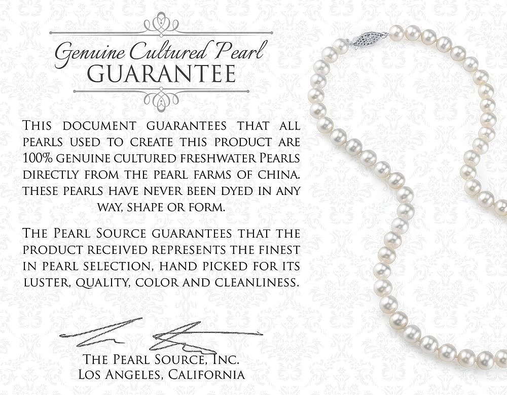 9-10mm White Freshwater Pearl & Zirconia Pendant Necklace for Women - Elegant Gift for Special Occasions