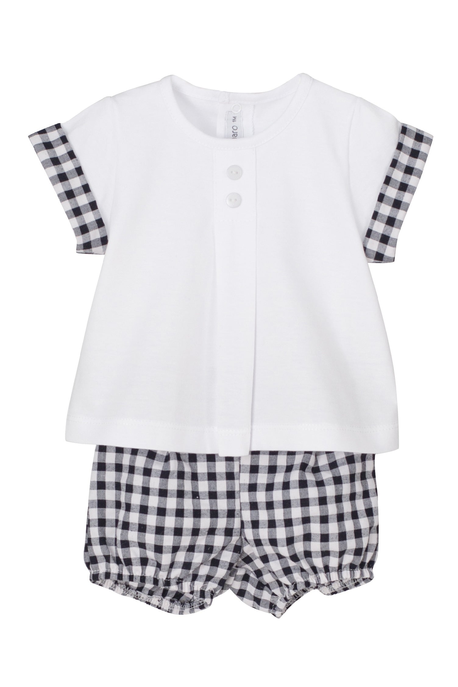 Isaac White Top & Black Gingham Jam Pants - Stylish Matching Outfit for Women | Perfect for Loungewear, Yoga, and Casual Wear
