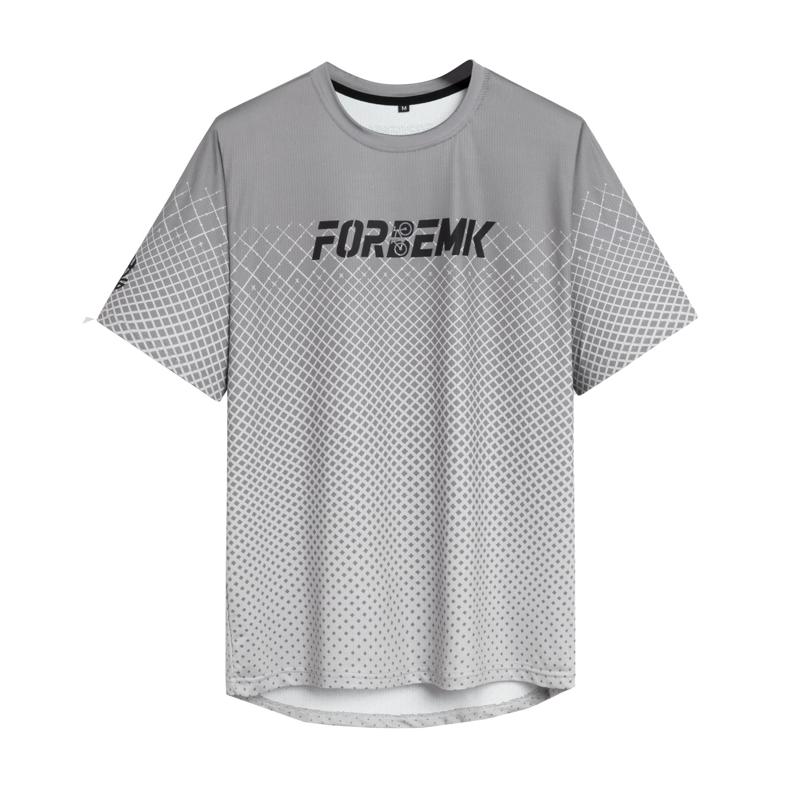 FORBEMK Men's Quick Dry Moisture Wicking Cycling Jersey - Short Sleeve Bike Shirt for Running, Hiking & Outdoor Sports - Lightweight Breathable Athletic Top for Summer Workouts & Bicycle Rides