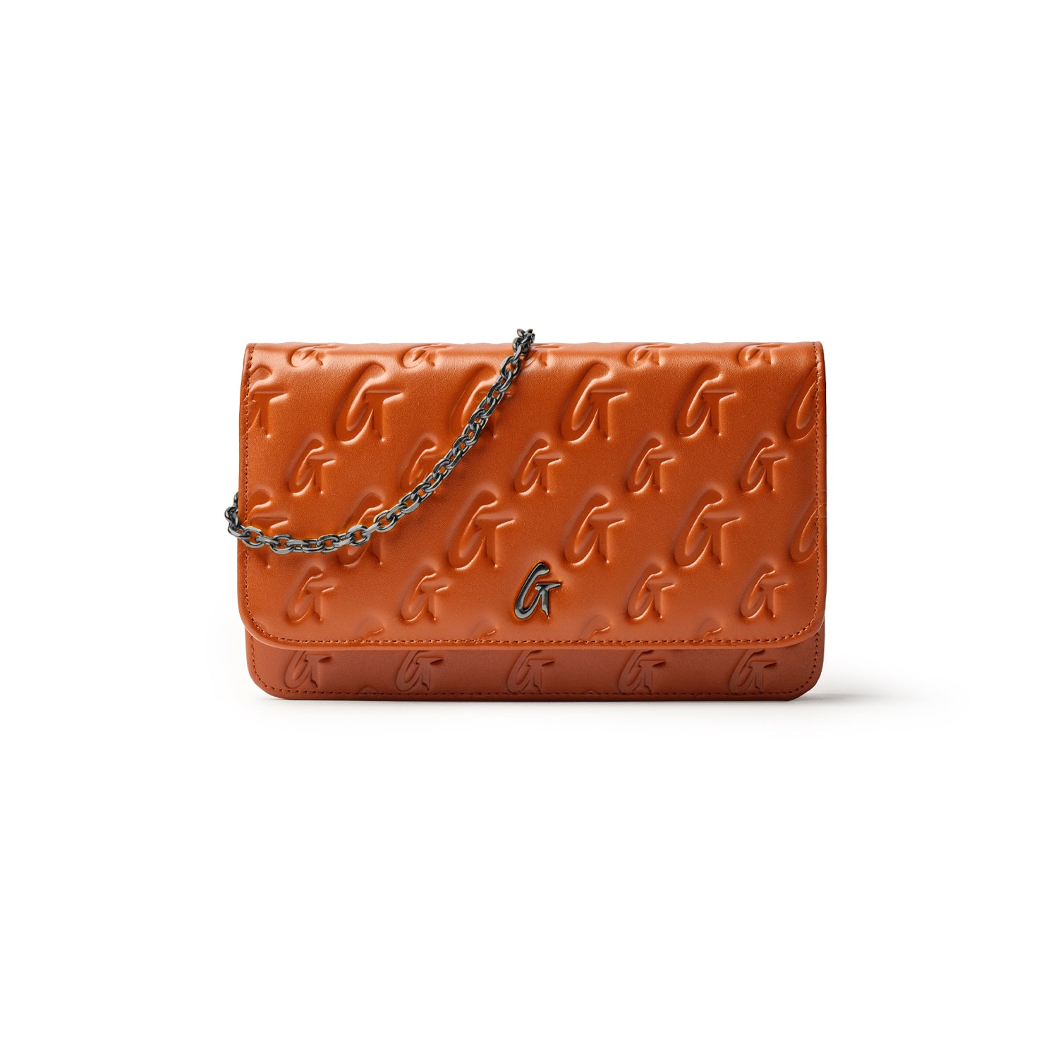 MONOGRAM GUNMETAL WOC Handbag - Brown Leather Crossbody Bag for Women | Perfect for Work, Travel & Evening Out