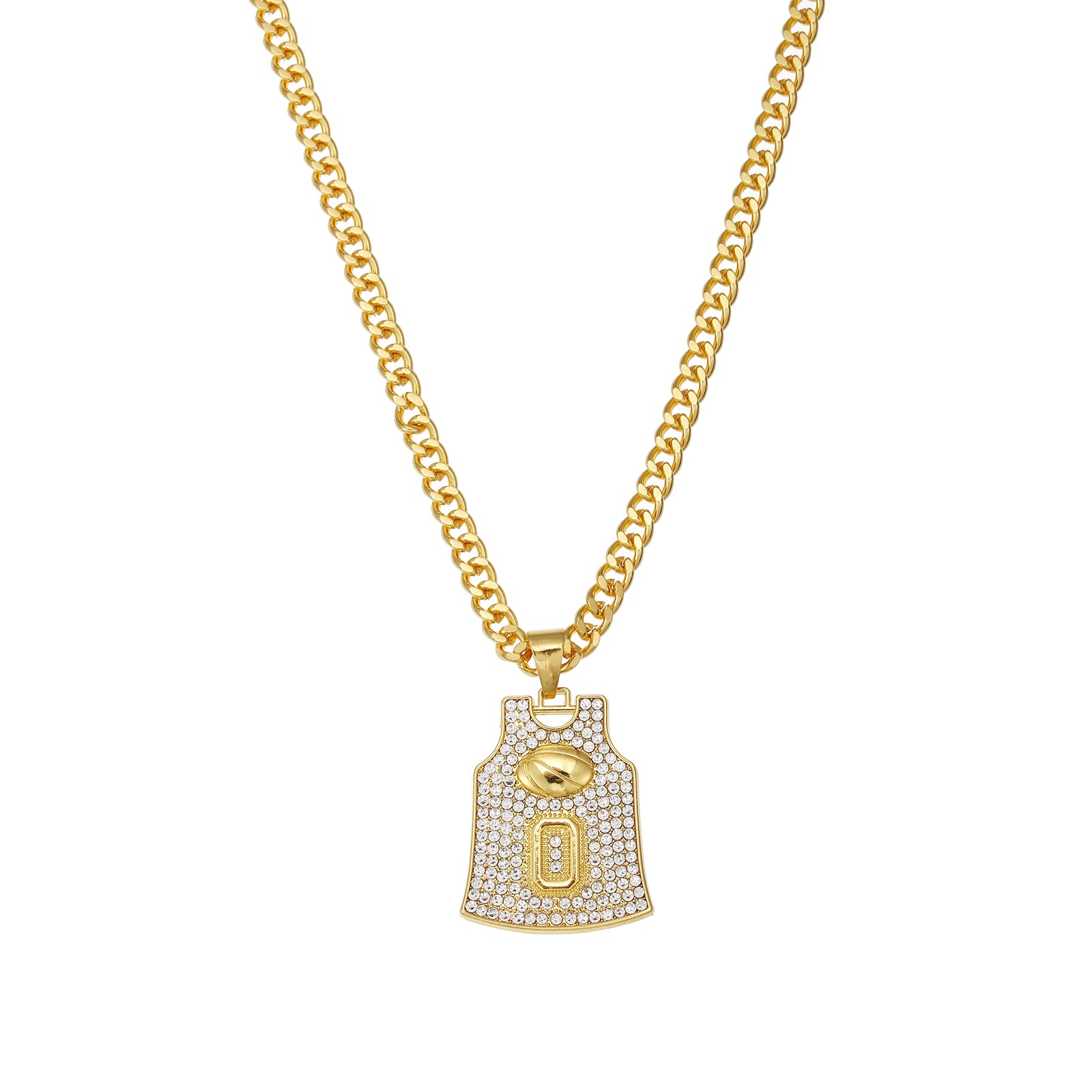 Winssigma Gold Basketball Jersey Necklace - Custom Number Pendant for Basketball Fans, Players & Coaches - Perfect Gift for NBA Games, Sports Events & Fan Memorabilia Collection