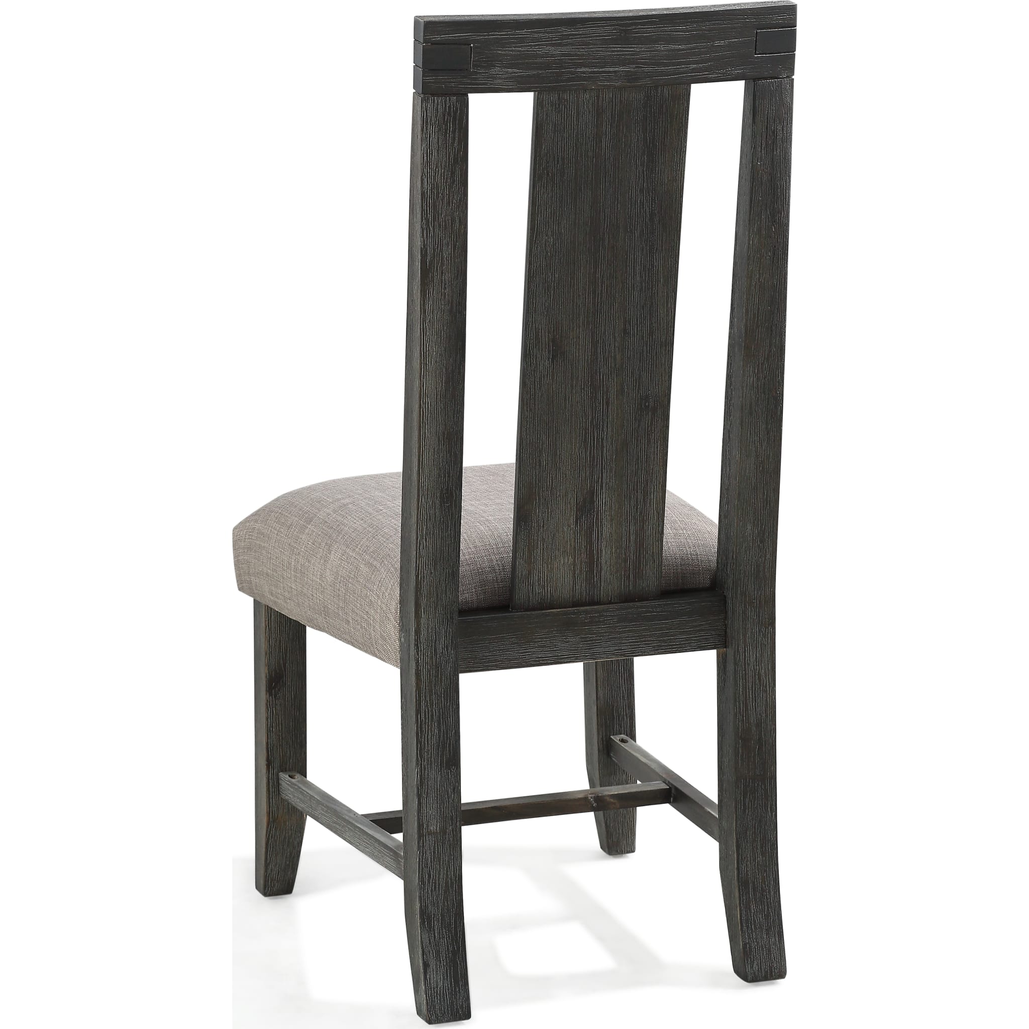 Solid Wood Upholstered Panel Back Dining Chair - Comfortable Wooden Accent Chair for Kitchen, Dining Room, or Home Office - Classic Farmhouse Style Seating Furniture