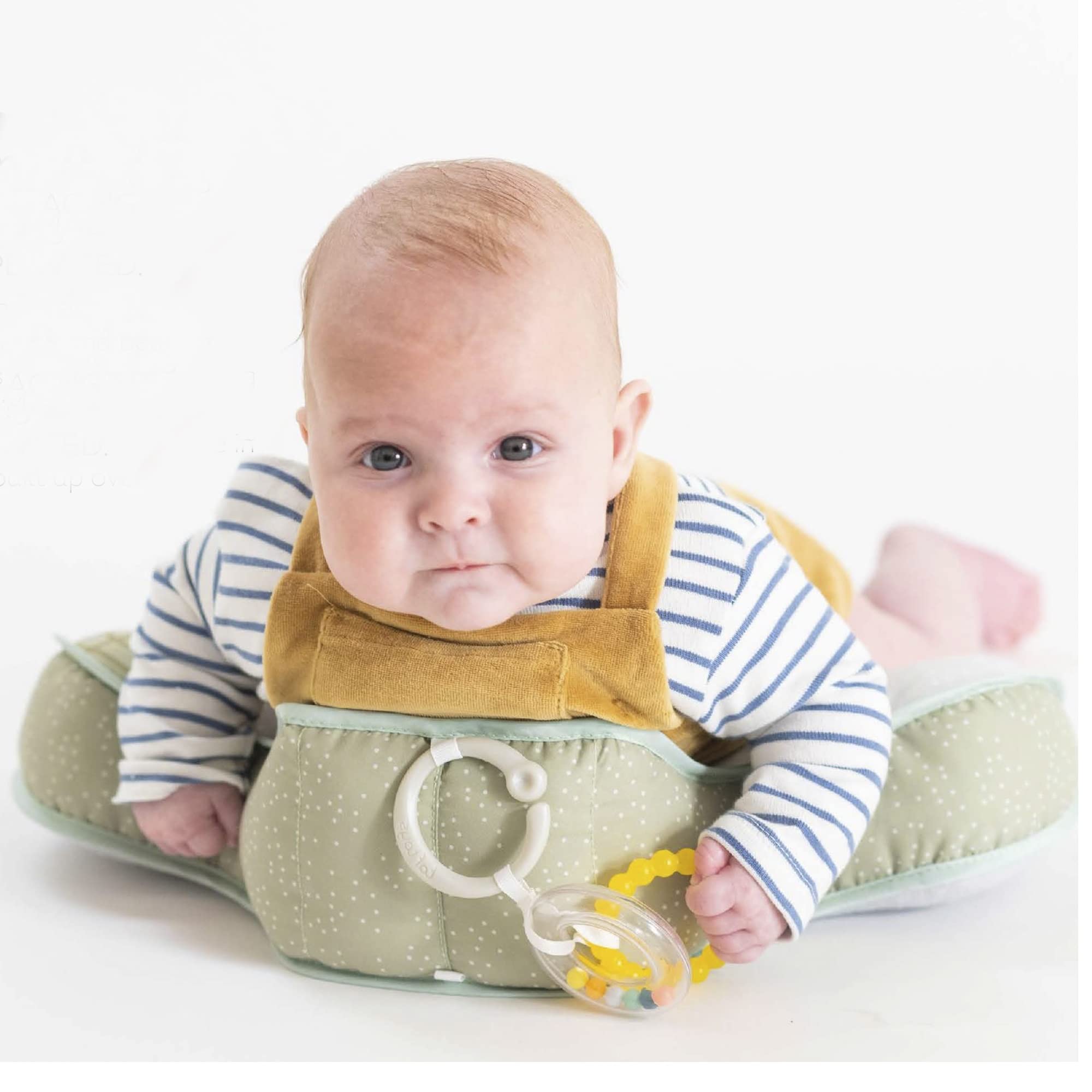 Taf Toys Tummy Time Cushion with Detachable Toys - Newborn Developmental Support for 0-6 Months | Strengthens Crawling Muscles | Montessori Sensory Toy for Infants & Toddlers | Perfect for Playtime, Floor Activities & Early Learning
