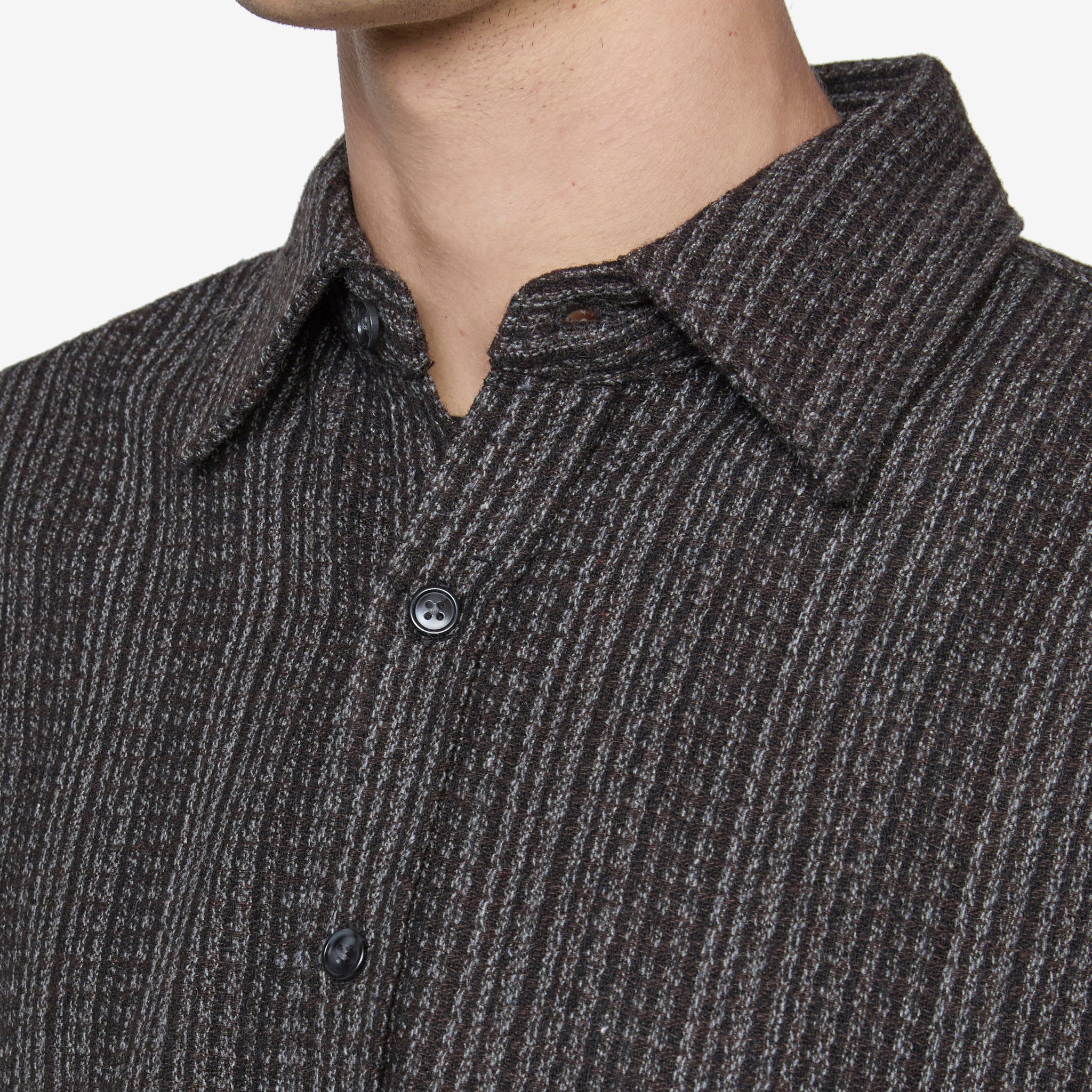 Big Long Sleeve Shirt for Men - Dark Brown Cotton Casual Button Down Top | Perfect for Office, Outdoor & Everyday Wear