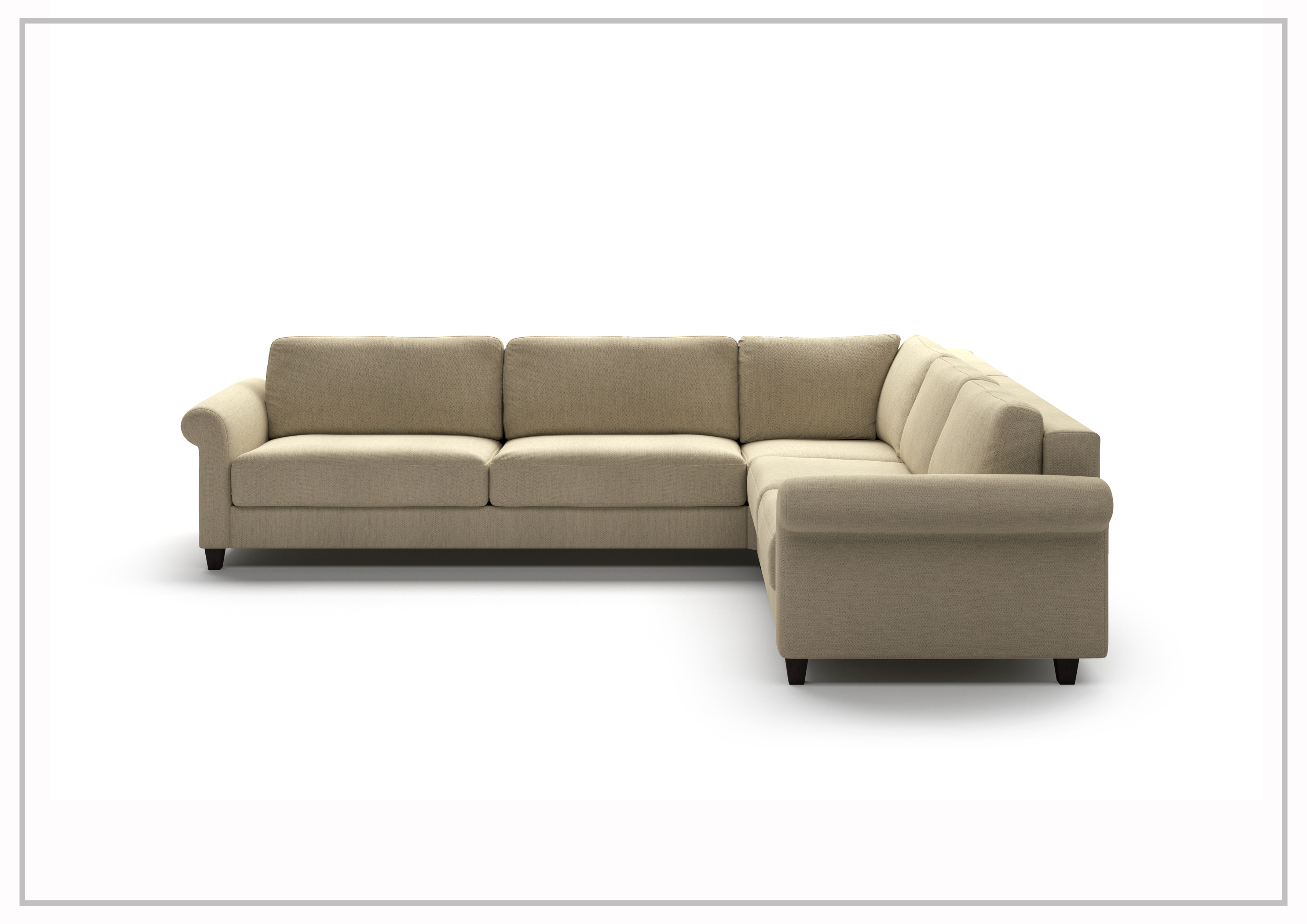 Luonto Hugo Flex Fabric King Size Sectional Reversible Sleeper Sofa - Convertible L-Shaped Couch Bed for Living Room, Guest Room & Small Spaces
