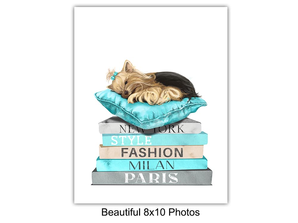 Inspirational Positive Quotes Wall Art - Glam High Fashion Blue Designer Print, Motivational Home Decor for Bedroom & Living Room - Encouragement Gift for Women, Perfect for Housewarming & Office Decor