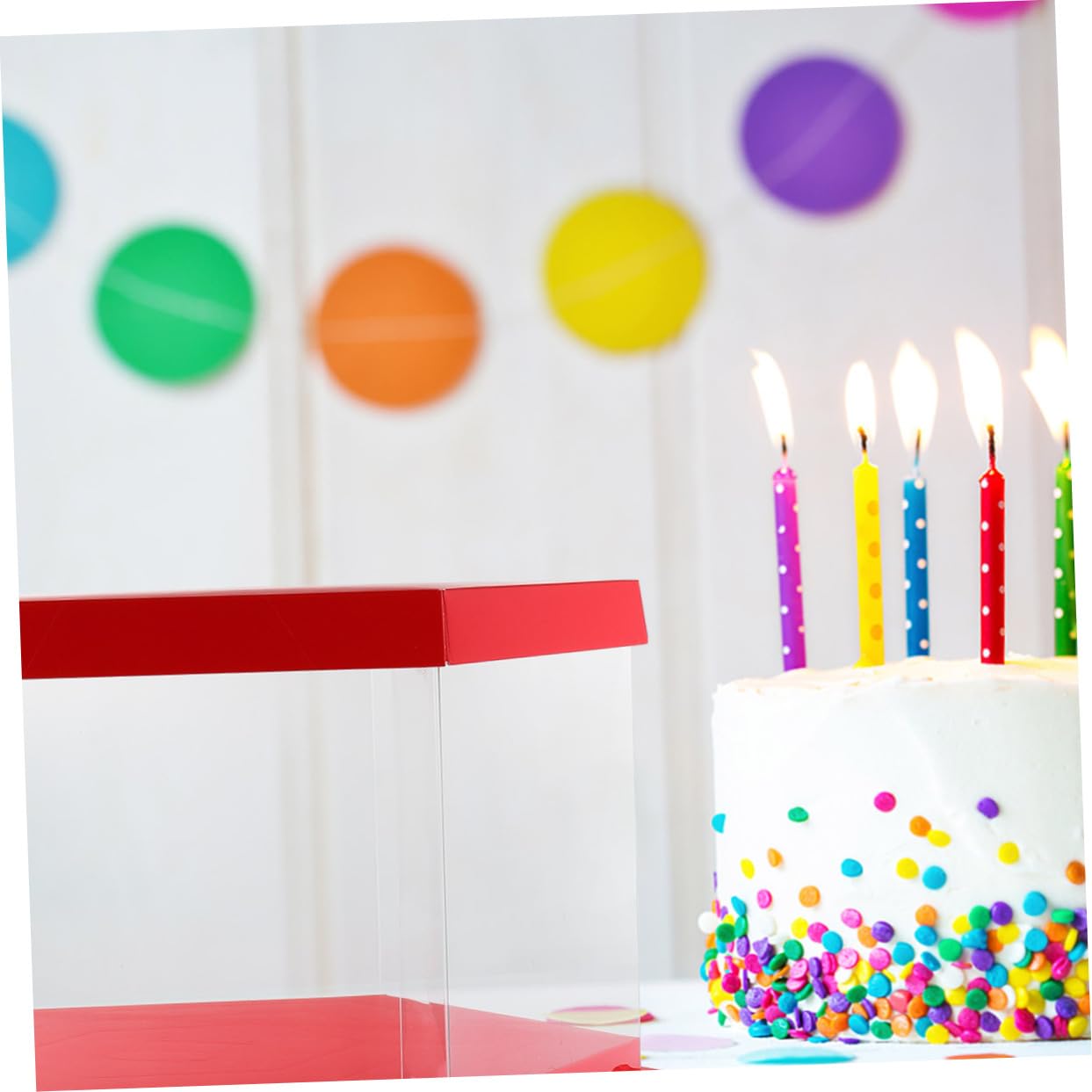 Hemoton 1-Piece Plastic Cake Storage Box - Birthday Cake Container, Bakery Wrapping Box for Cake Decorations & Transport | Perfect for Home Baking, Party Desserts & Professional Bakeries