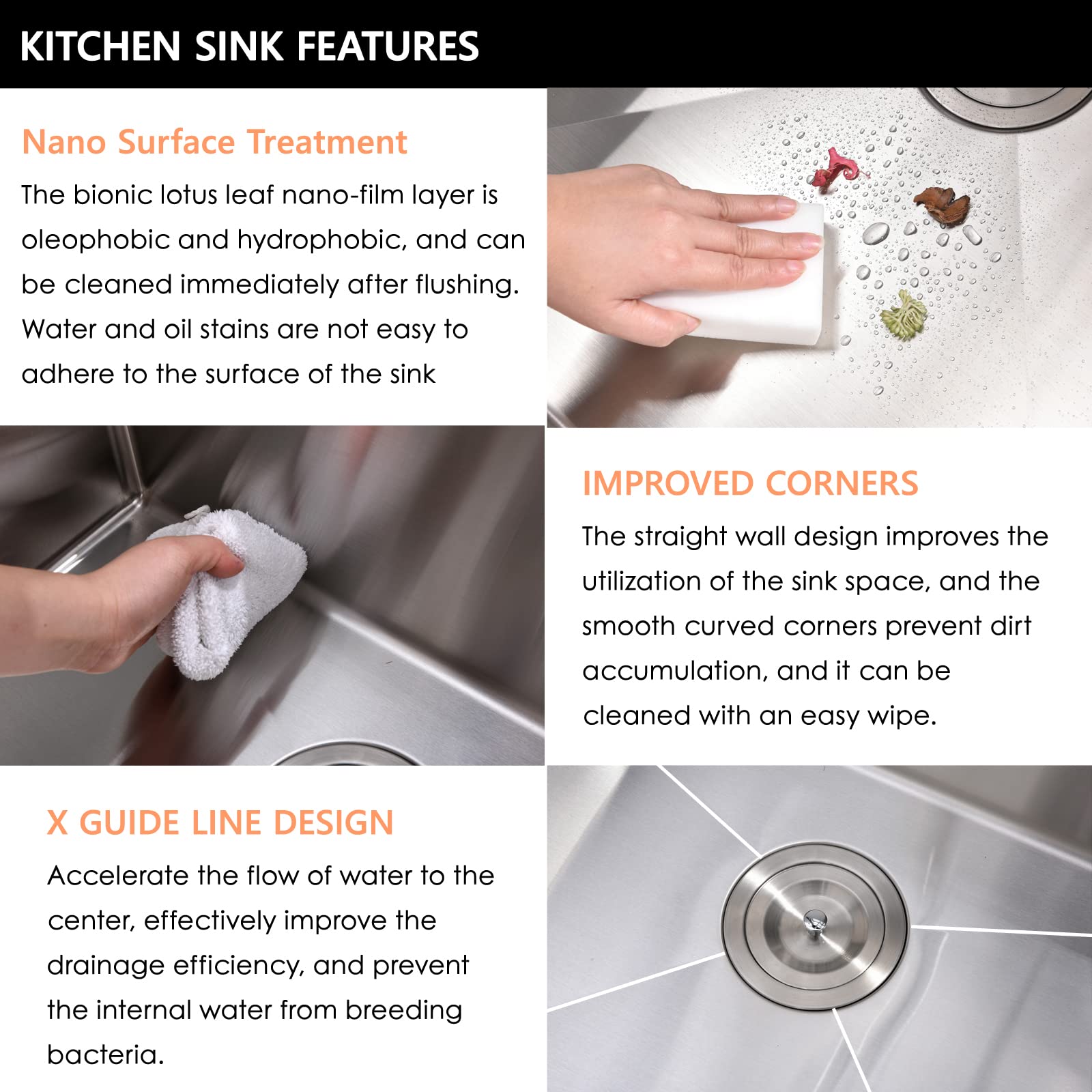 30×19 Inch Undermount Kitchen Sink - 16 Gauge Brushed Nickel 304 Stainless Steel - 10 Inch Deep Single Bowl Sink for Modern Kitchens | Perfect for Food Prep, Dishwashing & Small Space Cooking