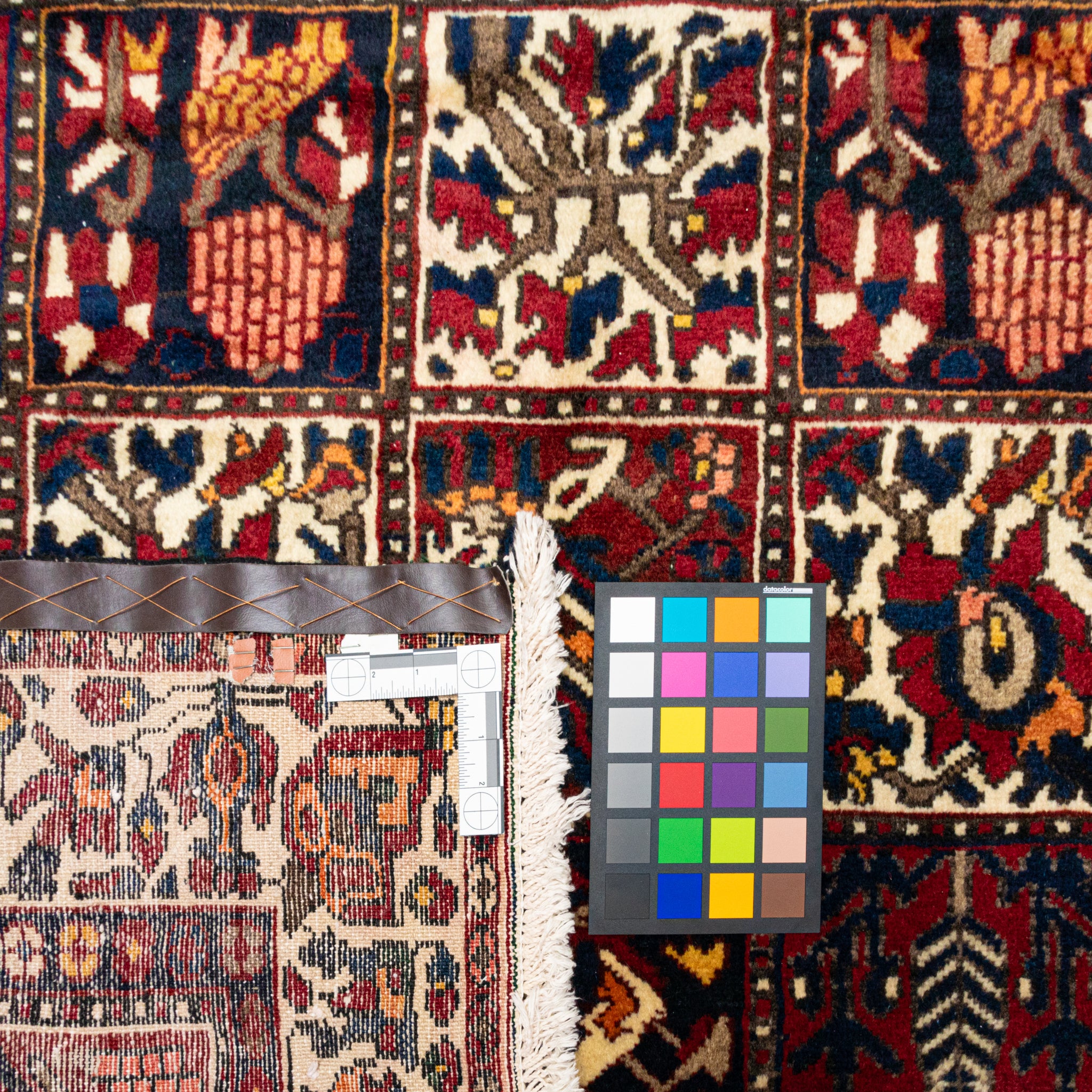 Hand Knotted Wool Bakhtiari Persian Rug - Traditional Season Tile Design 120x64 - Perfect for Living Room, Bedroom & Office Decor