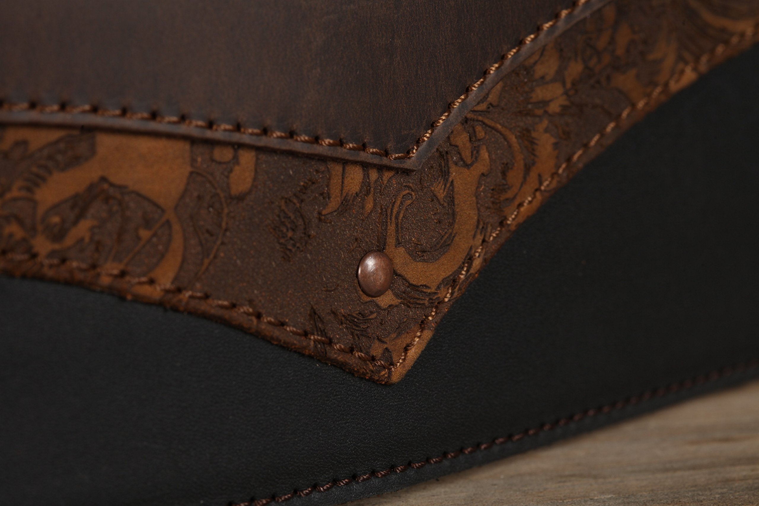 Premium Shadowlands Full Grain Leather Guitar Strap - 3