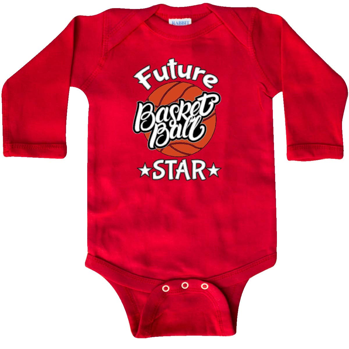 Inktastic Future Basketball Star Baby Long Sleeve Bodysuit - Soft Cotton Creeper for Newborns & Infants - Perfect for Playtime, Photo Shoots & Gifts