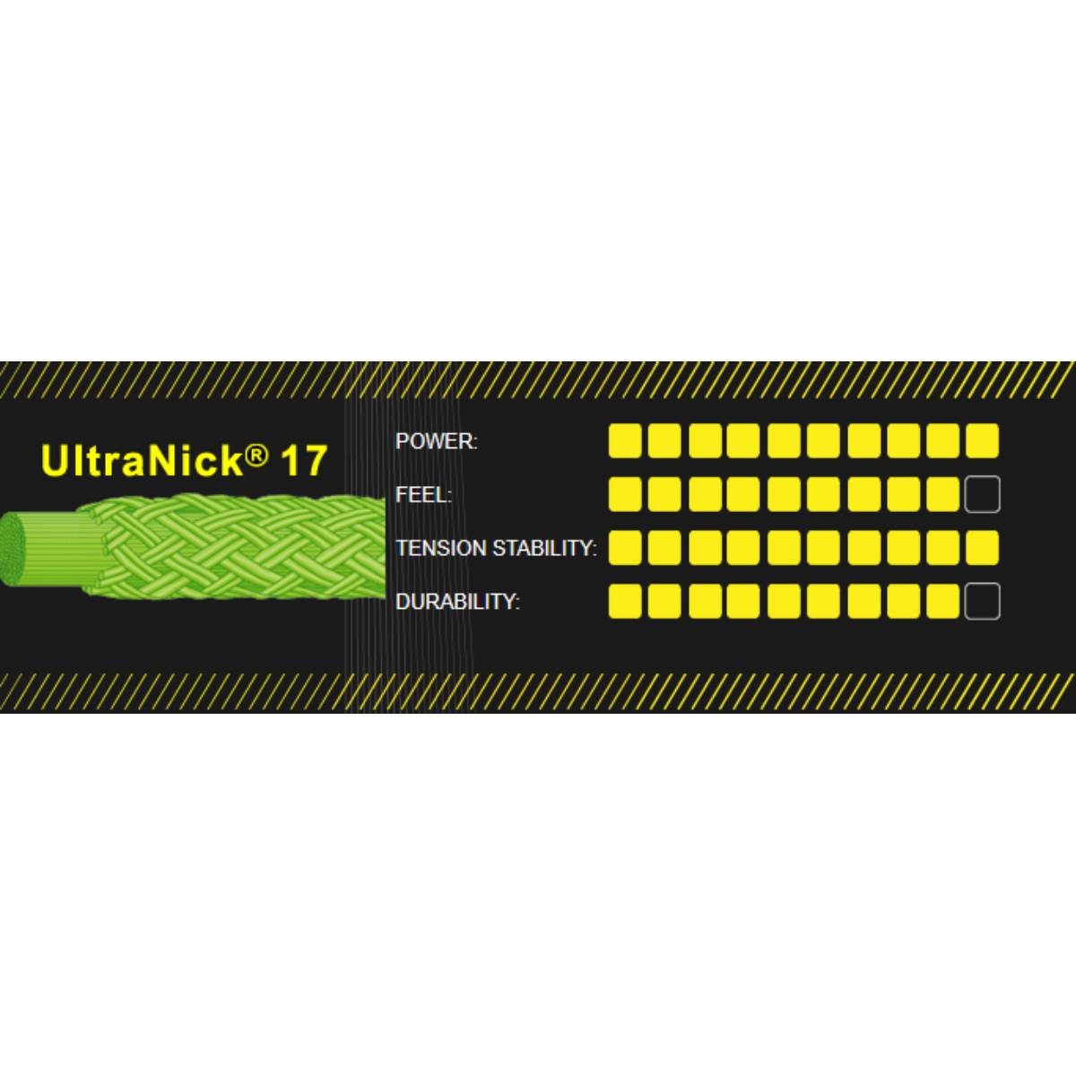 Ashaway UltraNick 17 Squash String Reel (200m/660ft) - High Performance Synthetic Gut String for Squash Rackets - Perfect for Competitive Play & Training Sessions