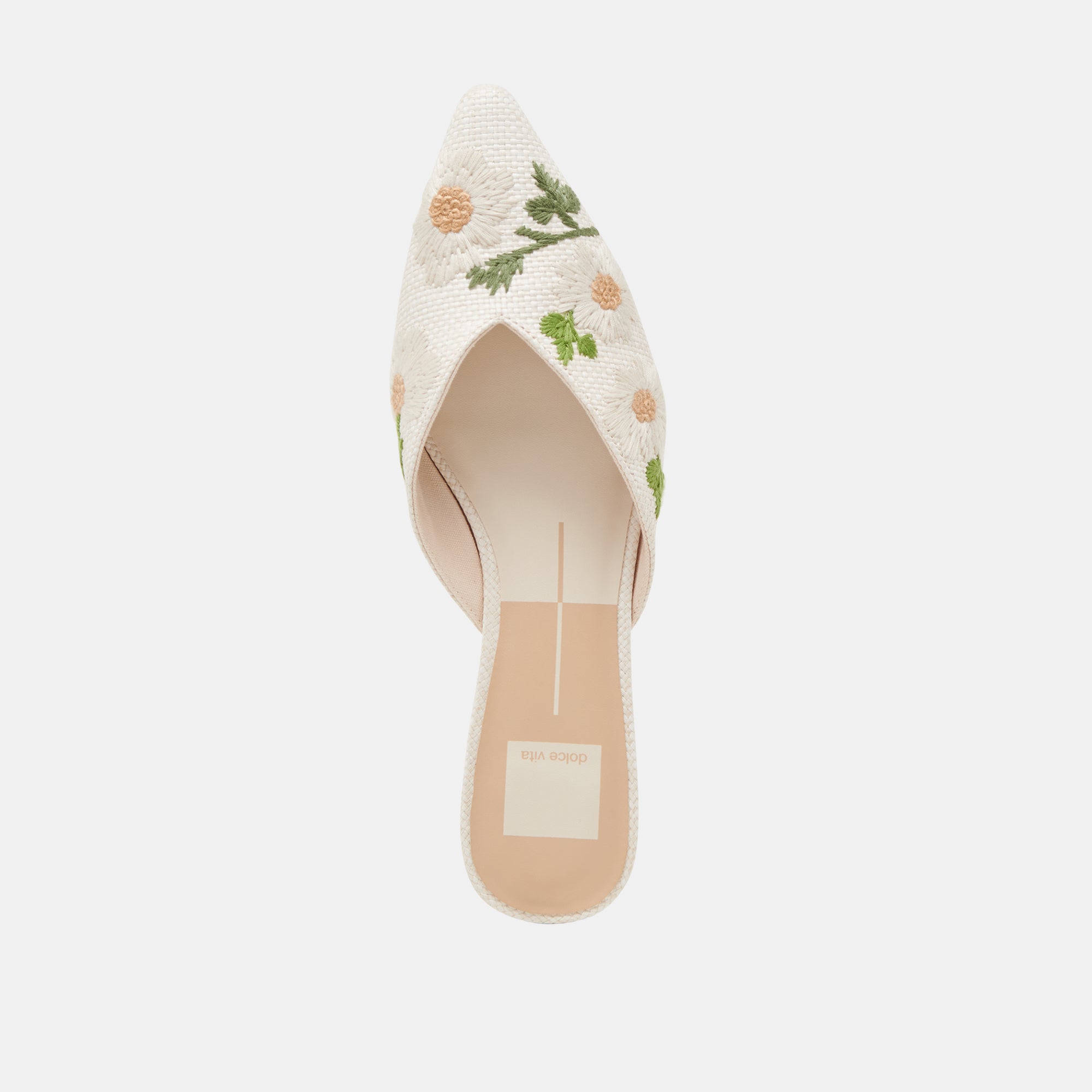 ELM FLATS WHITE FLORAL RAFFIA Women's Summer Sandals - Comfortable Casual Beach Shoes for Outdoor Walking, Vacation & Boho Style Outfits