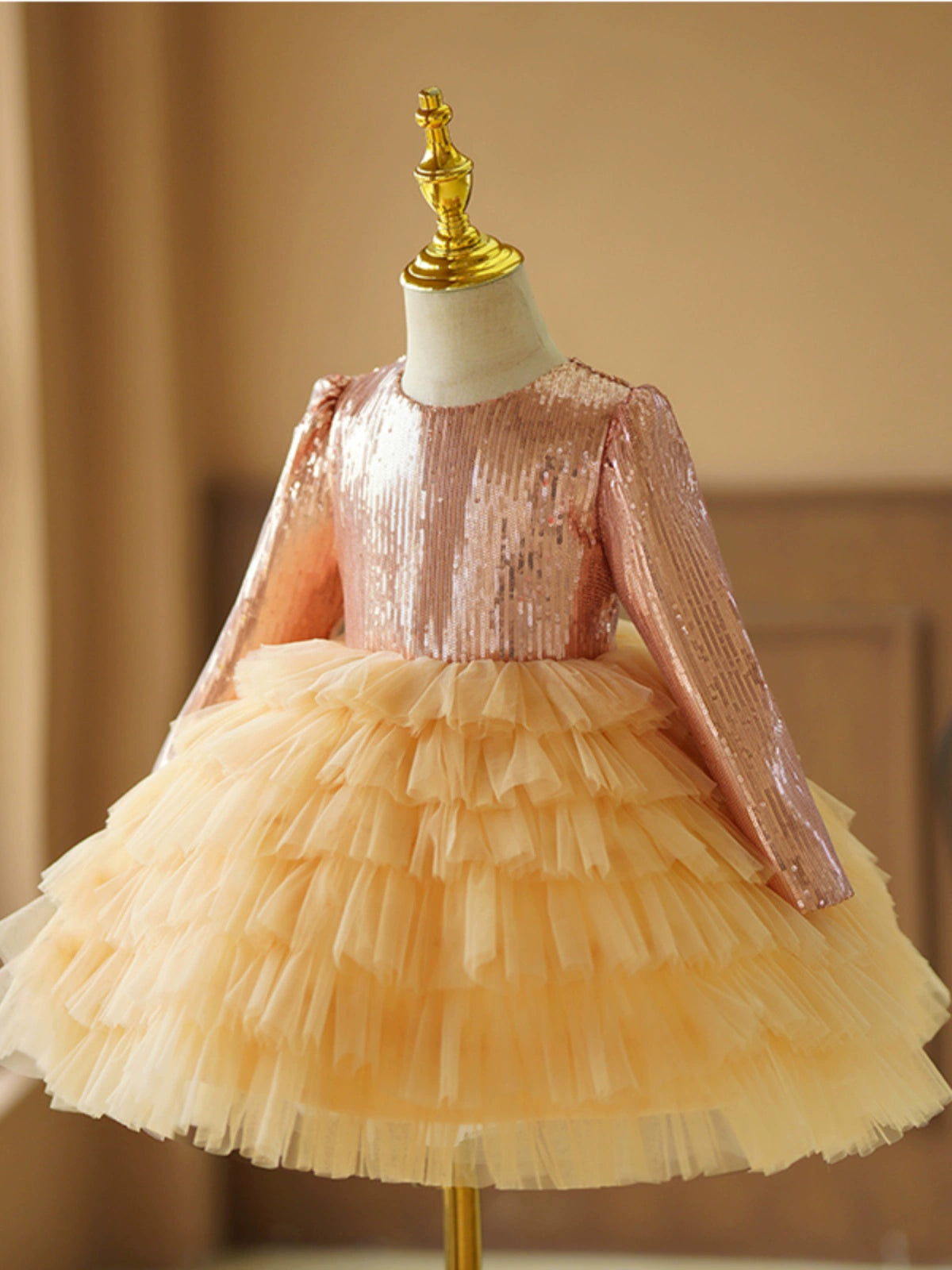 Adorable Baby Girl Baptism Dress - Long Sleeve Toddler Pageant Gown for Christmas & Special Occasions | Perfect for Christenings, Holidays & Photoshoots
