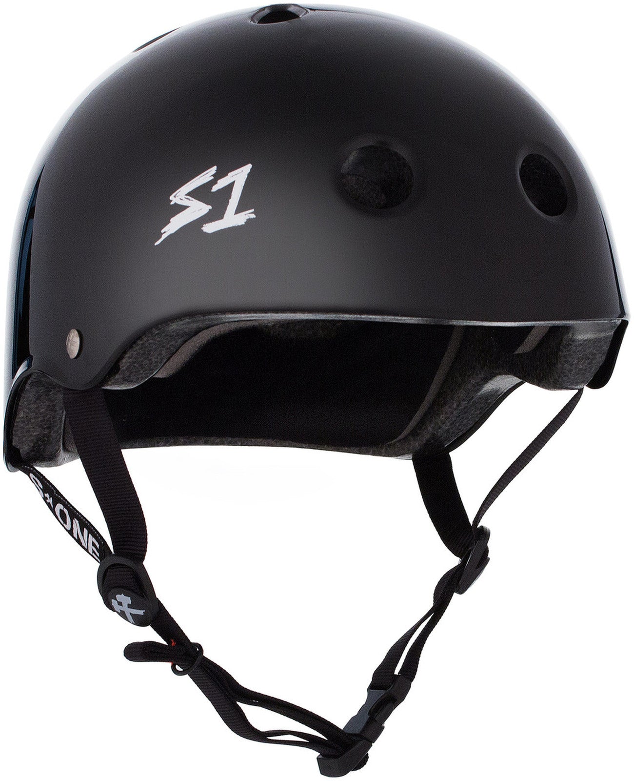S1 Lifer Helmet - Premium Black Gloss Motorcycle Helmet for Men & Women - High Impact Protection for Street Biking, Racing & Commuting
