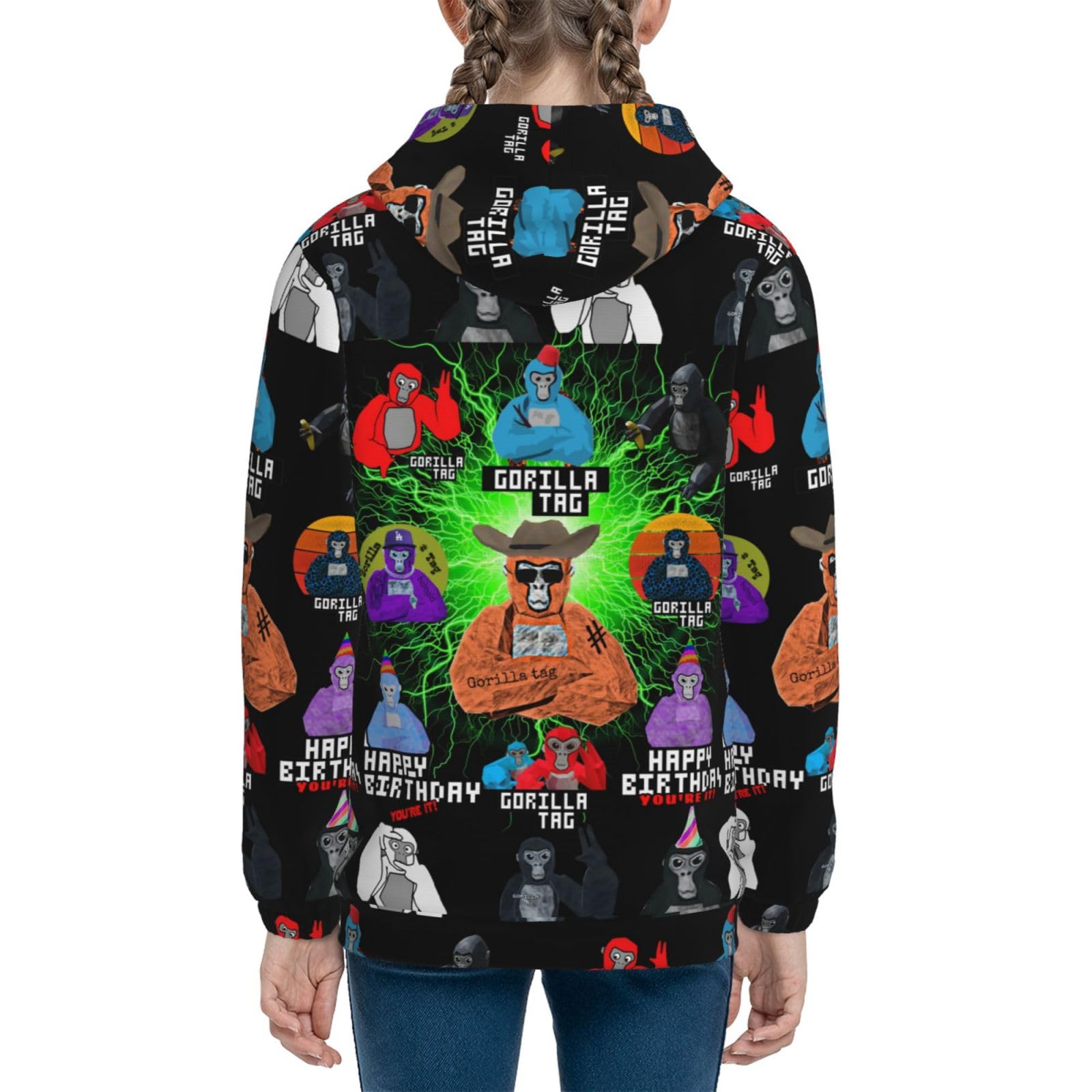 Kids Gorilla Games Hoodie - Fun Novelty Sweatshirt for Boys & Girls | Perfect for School, Playdates & Family Outings