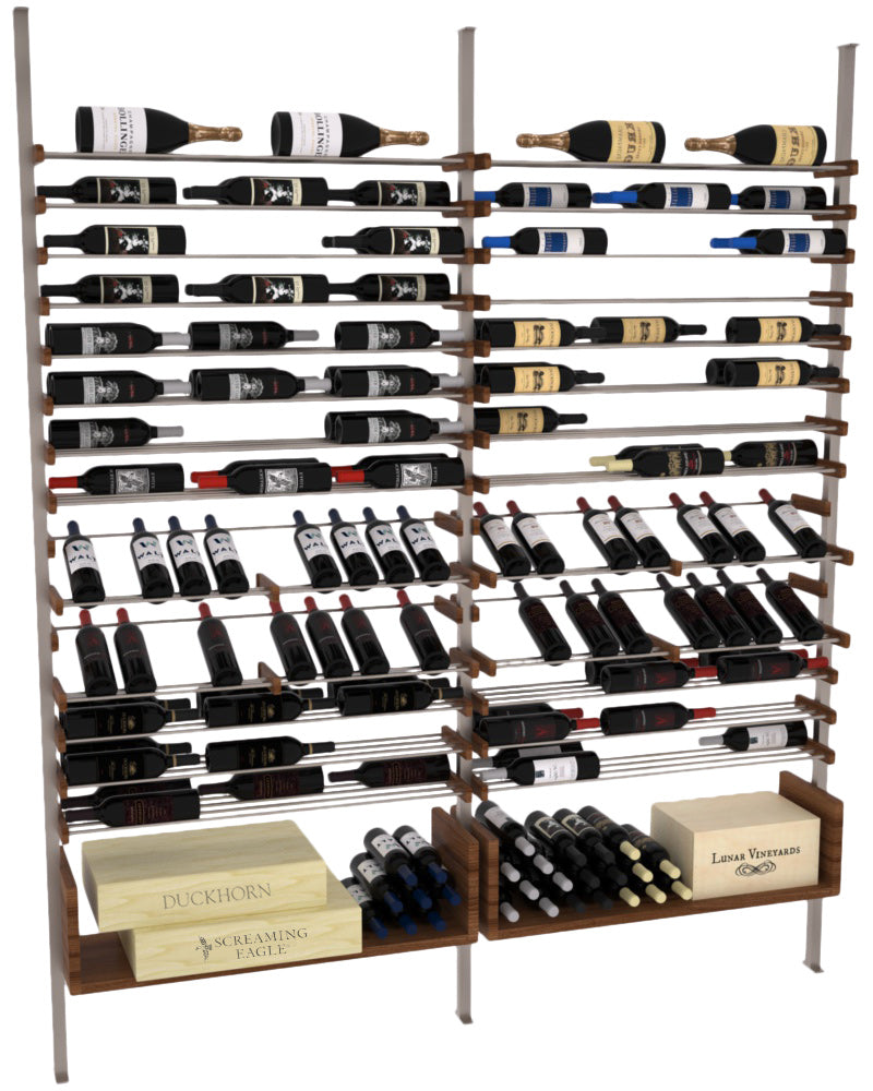 Premium 2-Bottle Wine Rack for Kitchen Countertop - Space Saving Wine Holder for Home Bar, Dining Room & Gift Giving - All Star Wine Rack (Black)