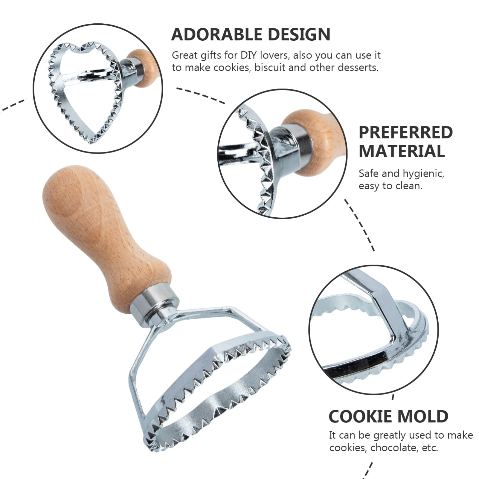 DIY Chocolate Molds & Dumpling Press Tool Set - Heart-Shaped Cookie Cutter, Ravioli Maker, Empanada & Pastry Crimper for Baking, Biscuits, Calzone, Pierogi | Perfect for Home Baking & Holiday Treats