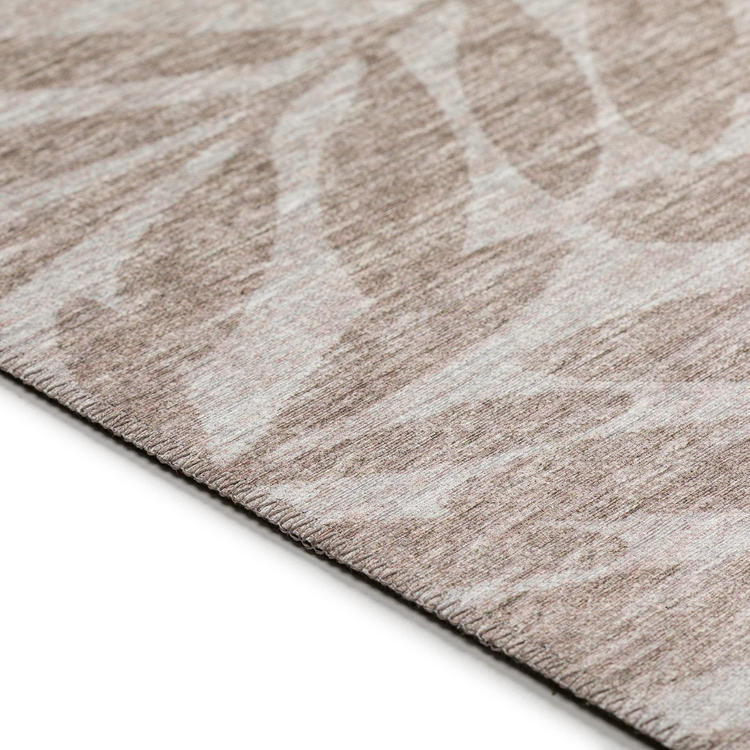 Addison Rugs Yuma AYU35 Taupe 8' x 8' Square Area Rug - Soft Boho Chic Home Decor for Living Room, Bedroom & Office