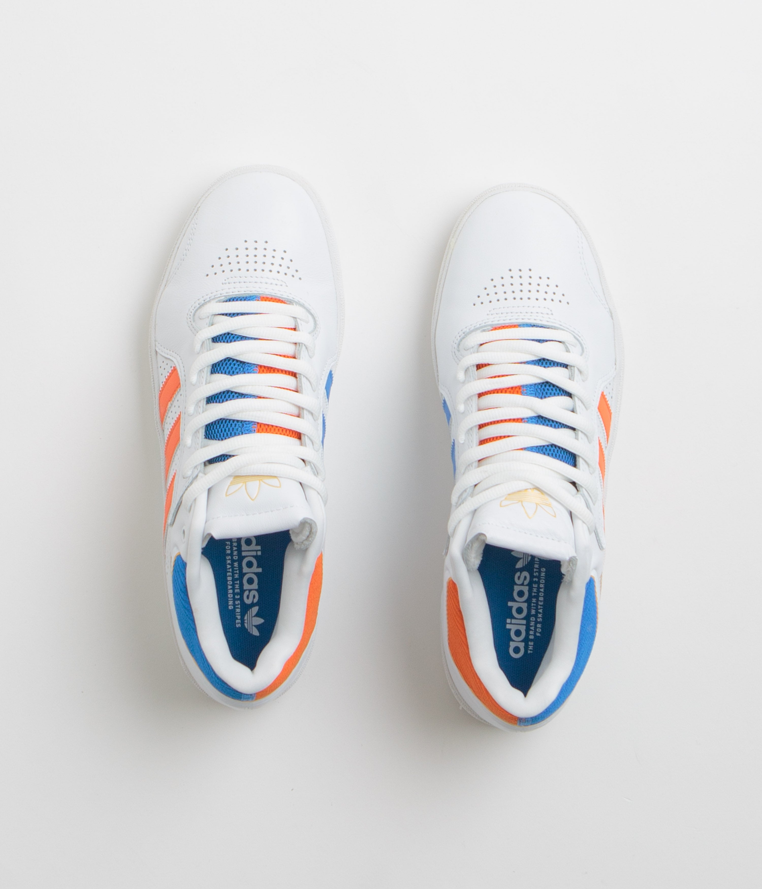 Adidas Tyshawn Men's Running Shoes - White/Orange/Bluebird Colorway | Lightweight Athletic Sneakers for Jogging, Gym Workouts & Casual Wear