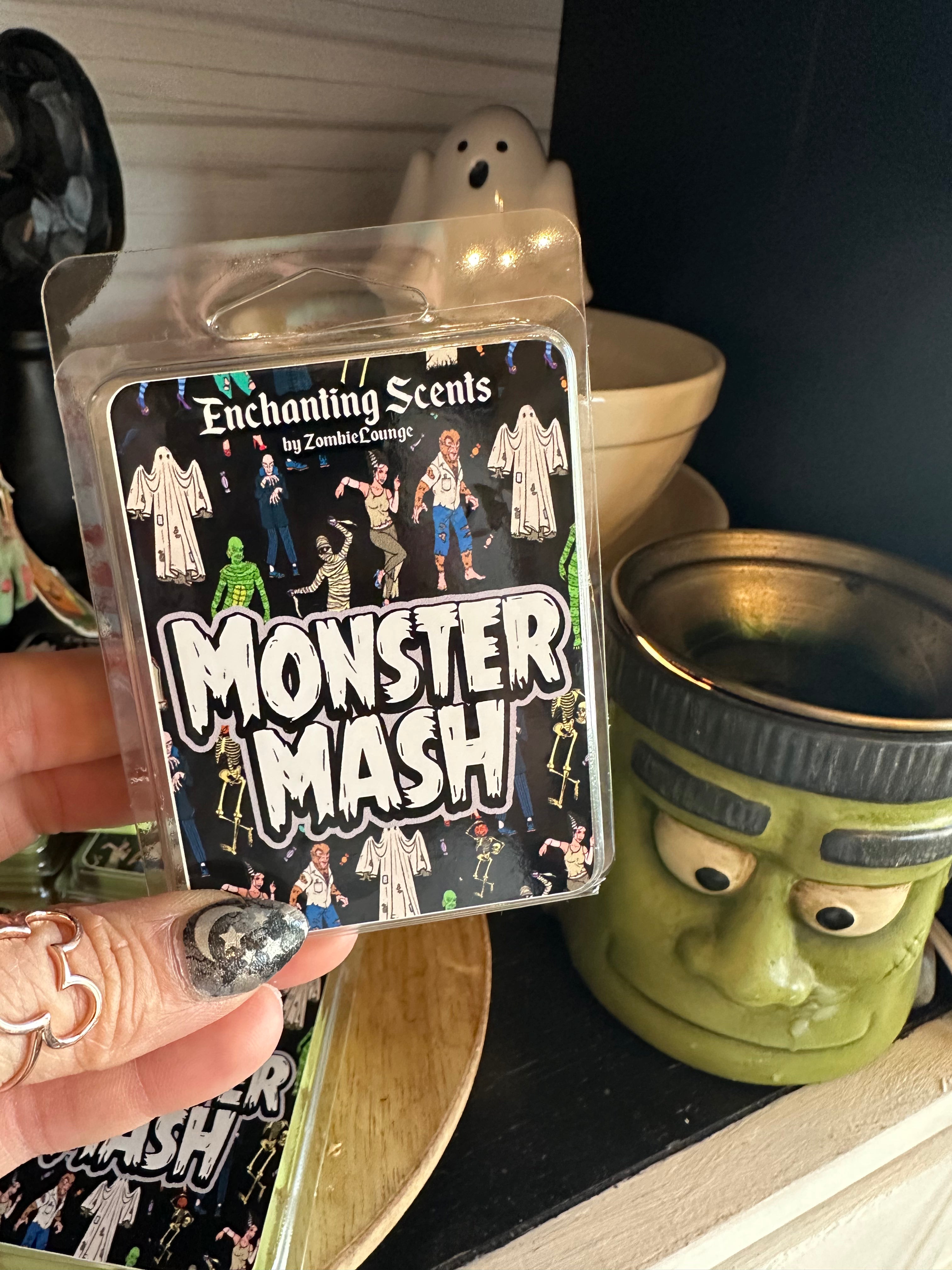 Monster Mash Wax Melts - Halloween Scented Wax Cubes for Wax Warmers - Perfect for Fall Decor, Home Fragrance & Spooky Party Ambiance