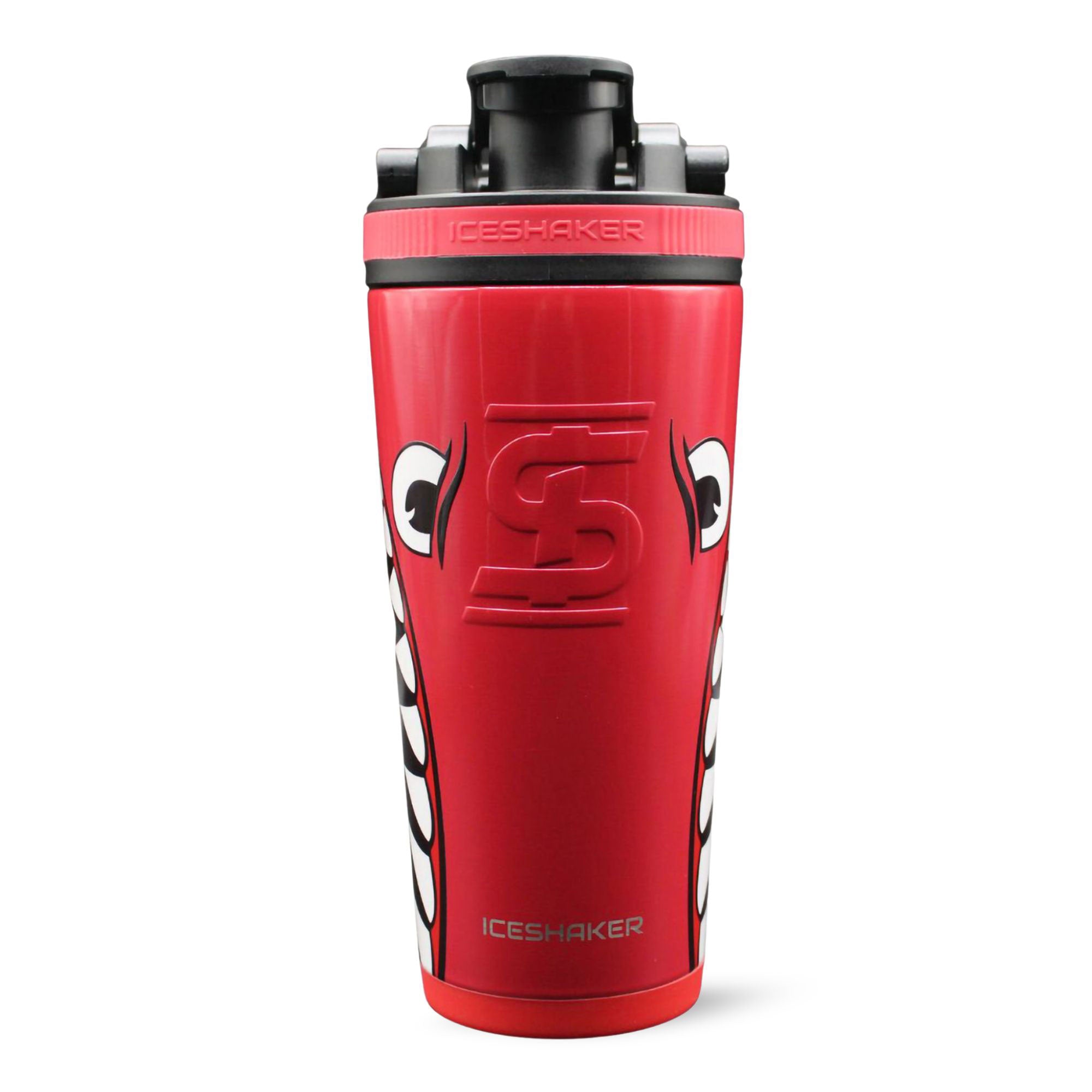 26oz Insulated Ice Shaker Bottle - Red Bomber Style for Gym, Workout & Protein Drinks | Leakproof & BPA Free | Perfect for Bodybuilding, Fitness & Sports Hydration
