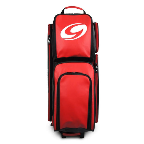 Genesis Carbon 3 Ball Roller Bowling Bag - Red/Black - Durable Bowling Accessory for League Play & Tournament Use