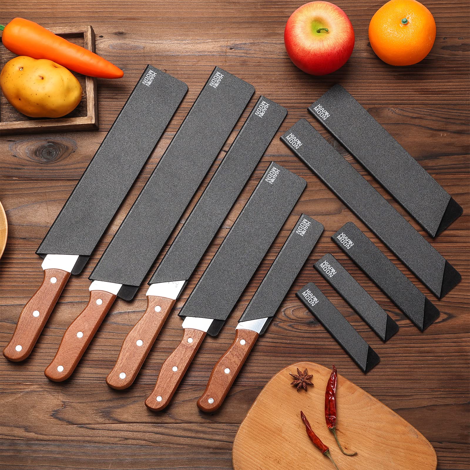 10-Piece Universal Knife Guards Set - BPA-Free ABS Plastic with Felt Lining for Extra Protection | Durable, Food Safe Knife Blade Covers (Knives Not Included) | Perfect for Kitchen Storage, Travel & Organization