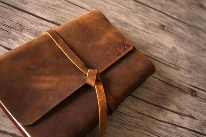 Embossed Brown Leather Retirement Guest Book - Elegant Keepsake for Retirement Parties, Signing Ceremonies & Memorable Events