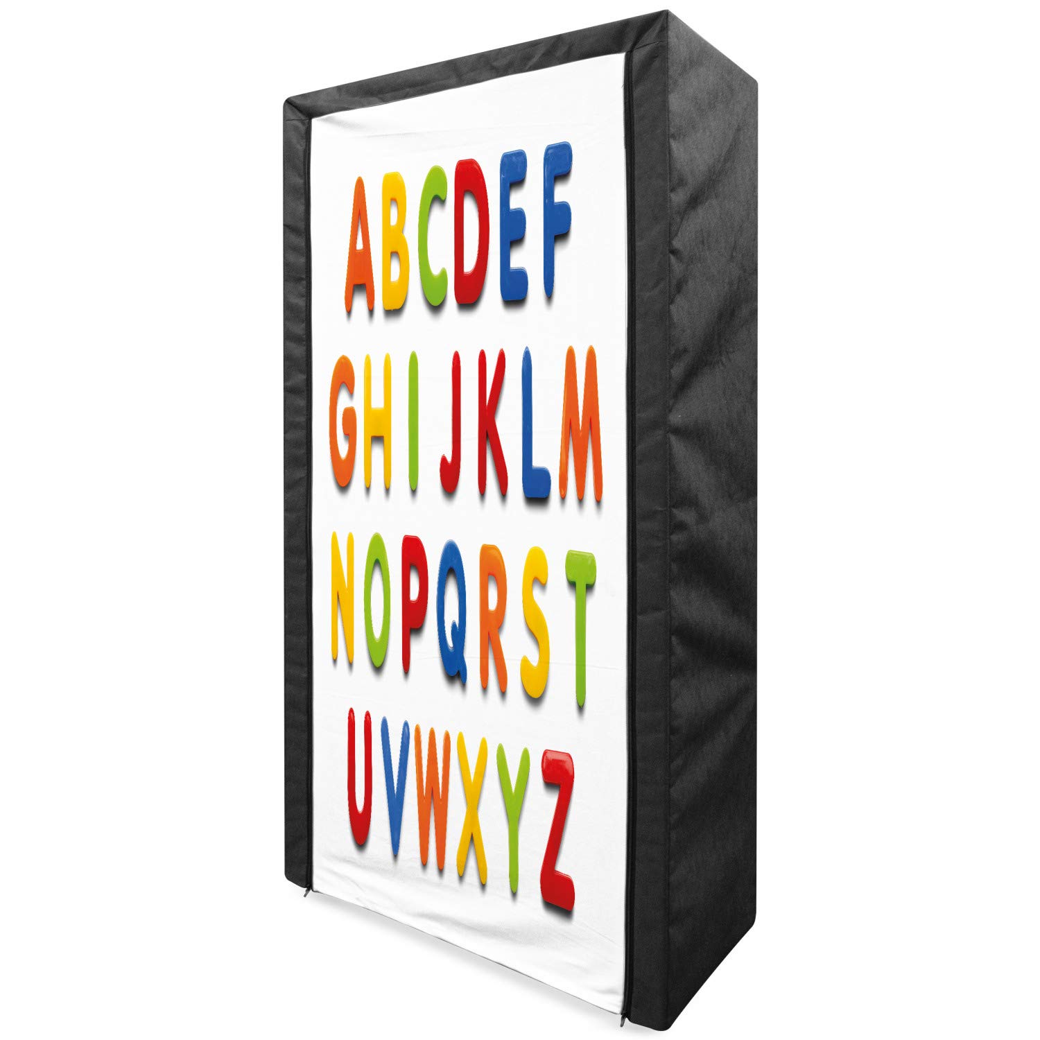 Ambesonne Portable Fabric Wardrobe with Alphabet Letters Design - 33.5